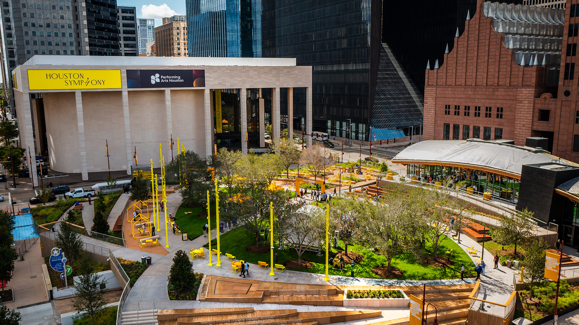 Lynn Watt Square in the Theater District of Houston, Texas