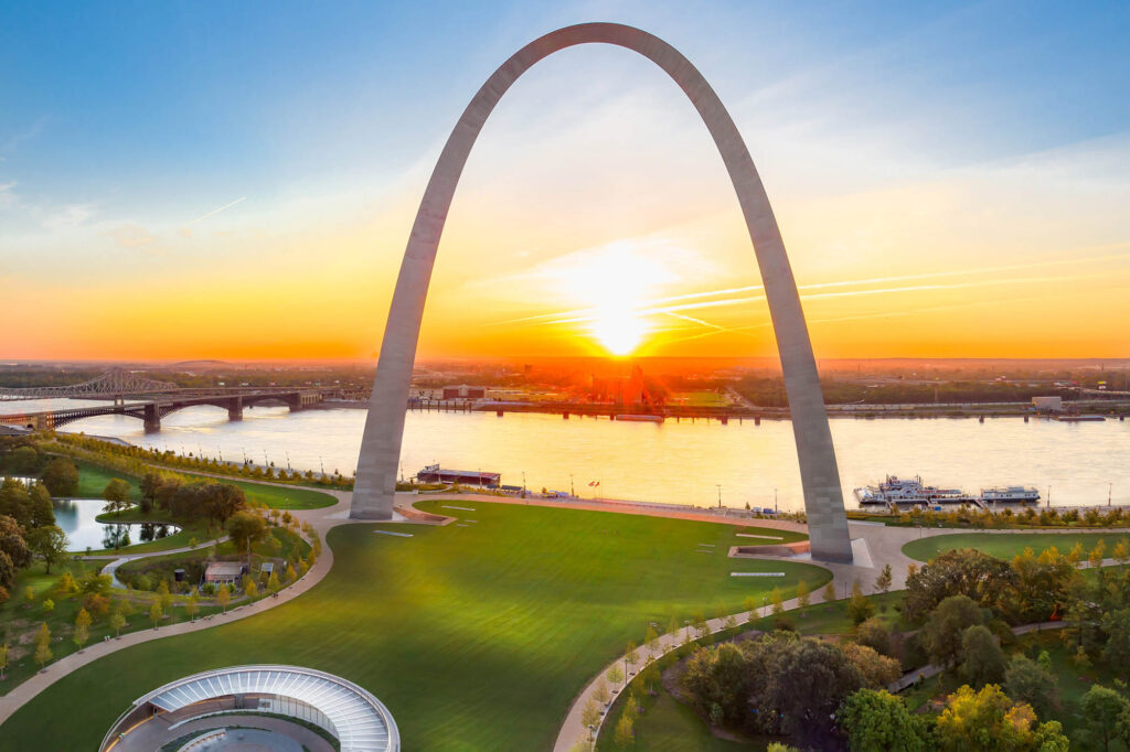 Gateway Arch National Park in St. Louis, Missouri