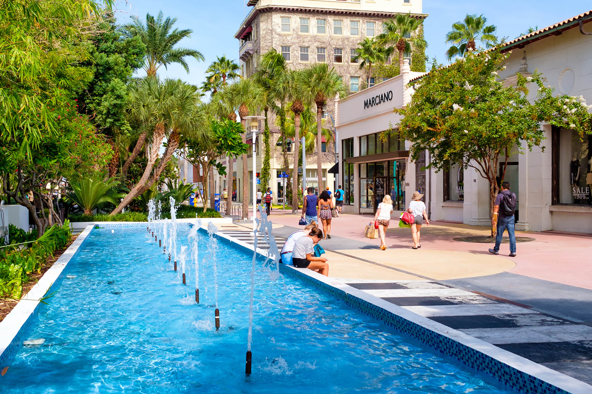 Lincoln Road Mall in Miami Beach, Florida