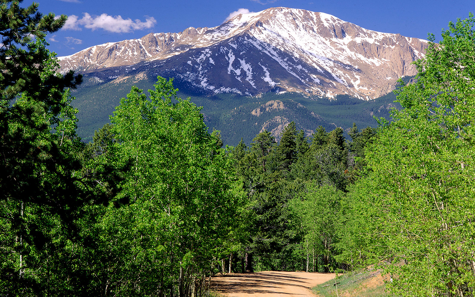 View of Pikes Peak near Colorado Springs, Colorado