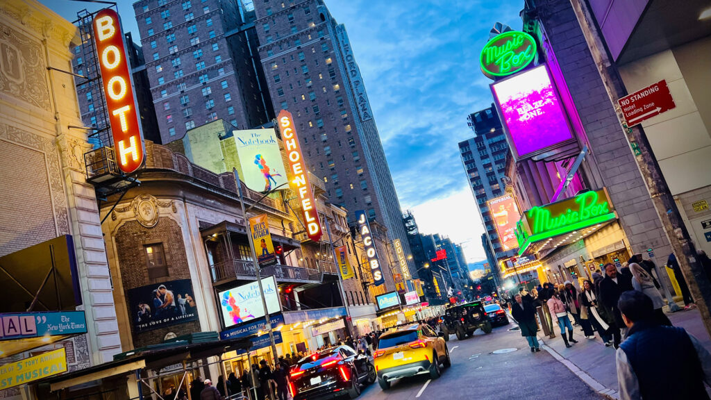 West 45th Street in the NYC Theatre District, New York