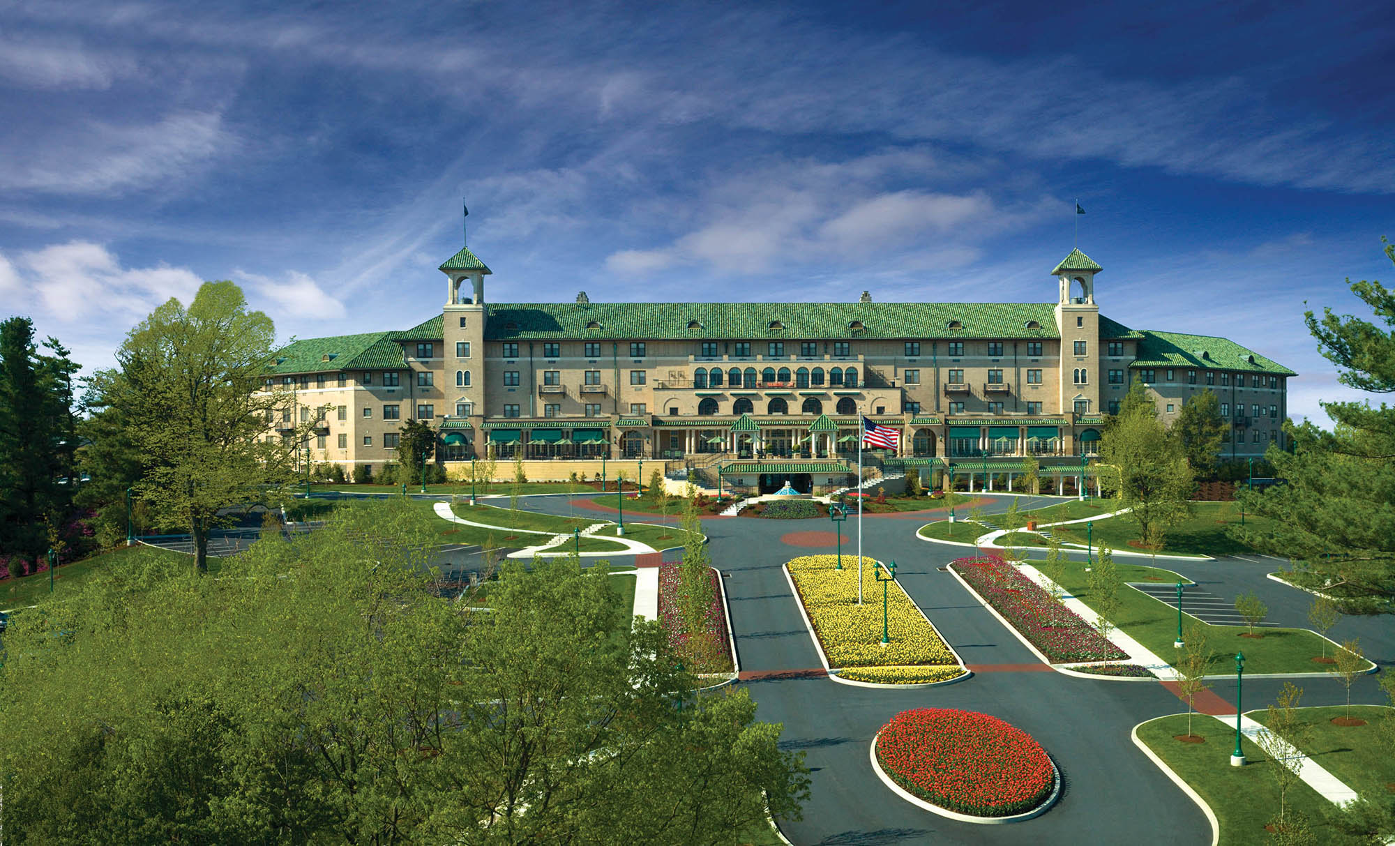 The exterior of the Hershey Hotel in Hershey, Pennsylvania
