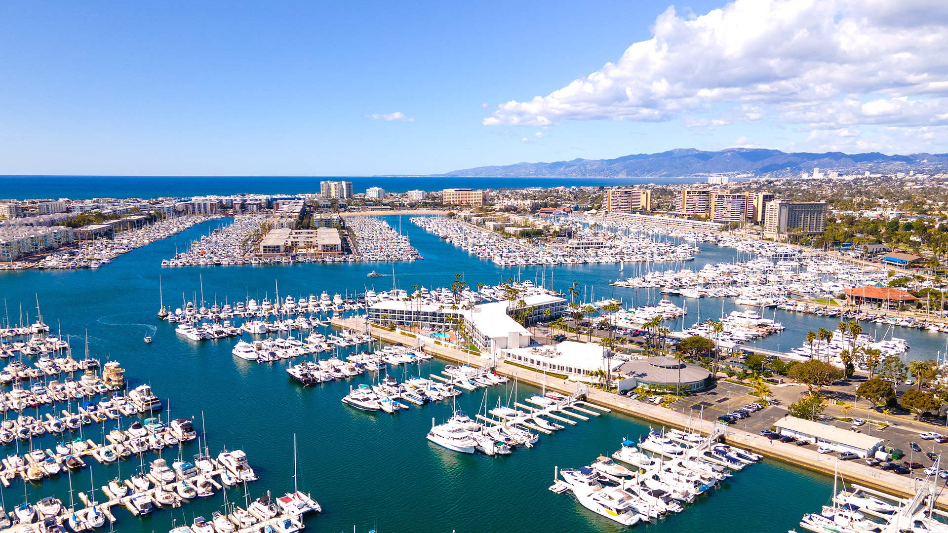 Aerial view of Marina del Rey, California