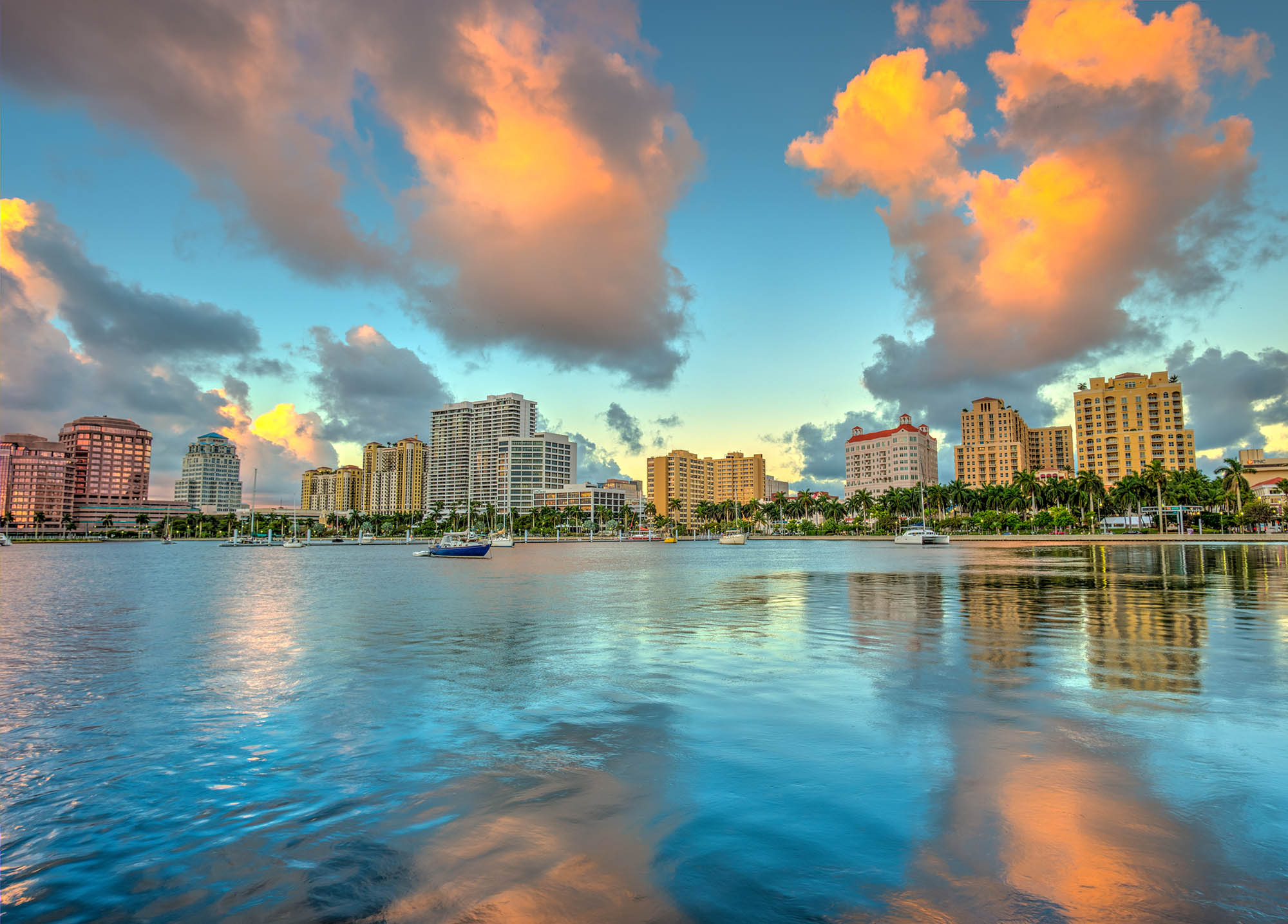 Sunset over West Palm Beach, Florida