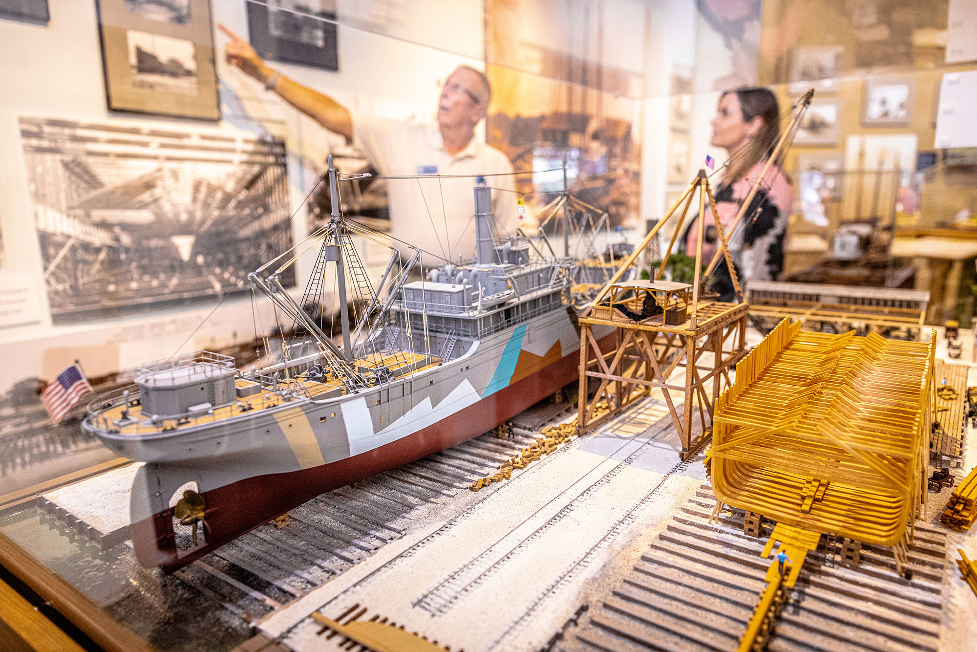 Visitors at the Maritime Museum Louisiana in Madisonville
