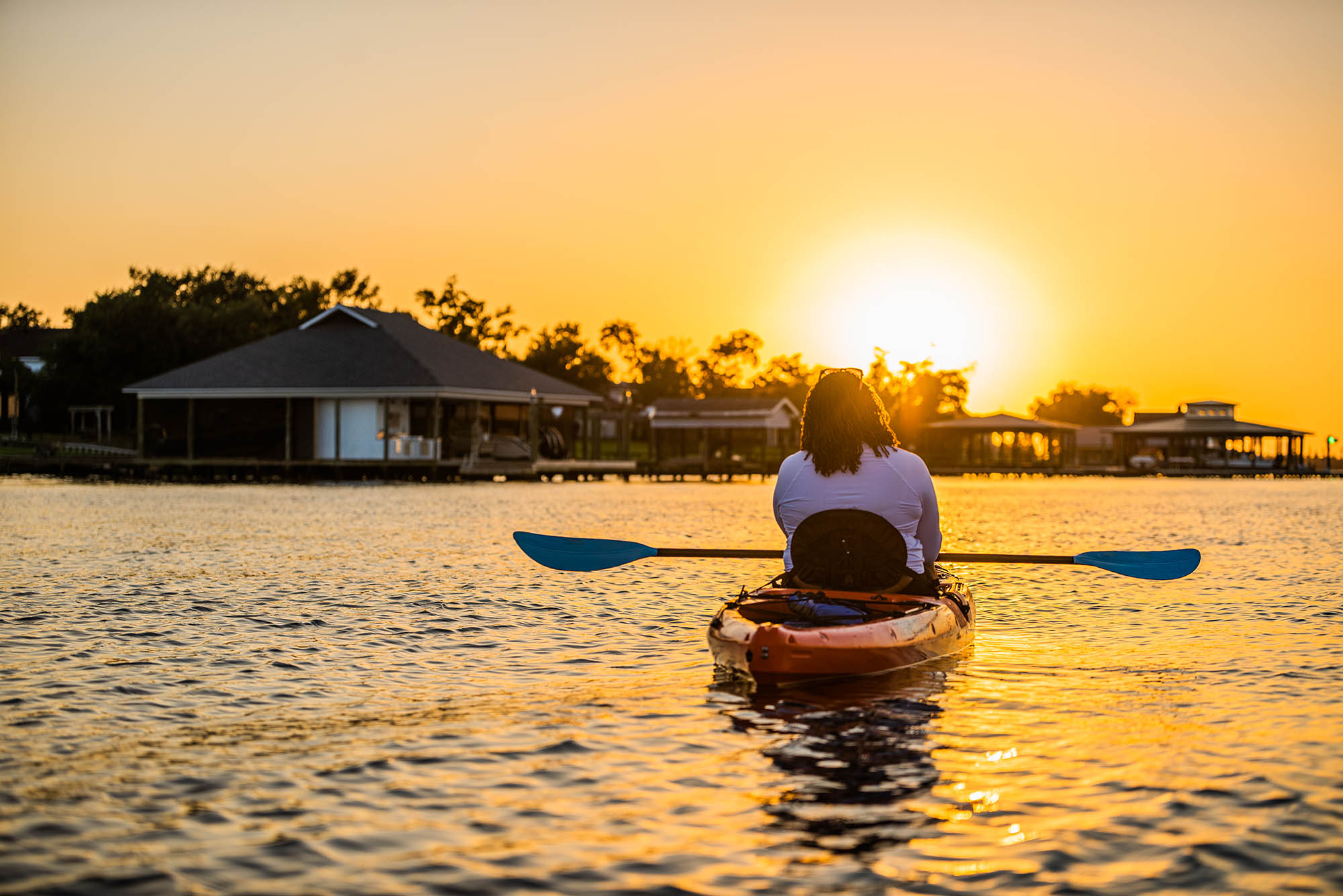 Kayaking in Lake Charles, Louisiana