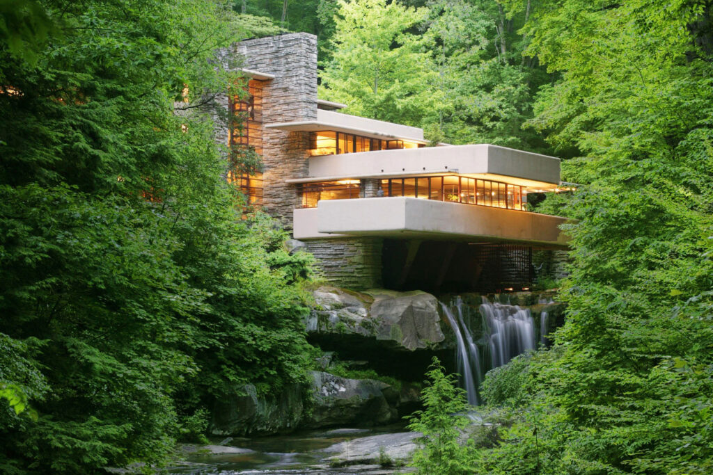 Frank Lloyd Wright’s Fallingwater in Mill Run, Pennsylvania
