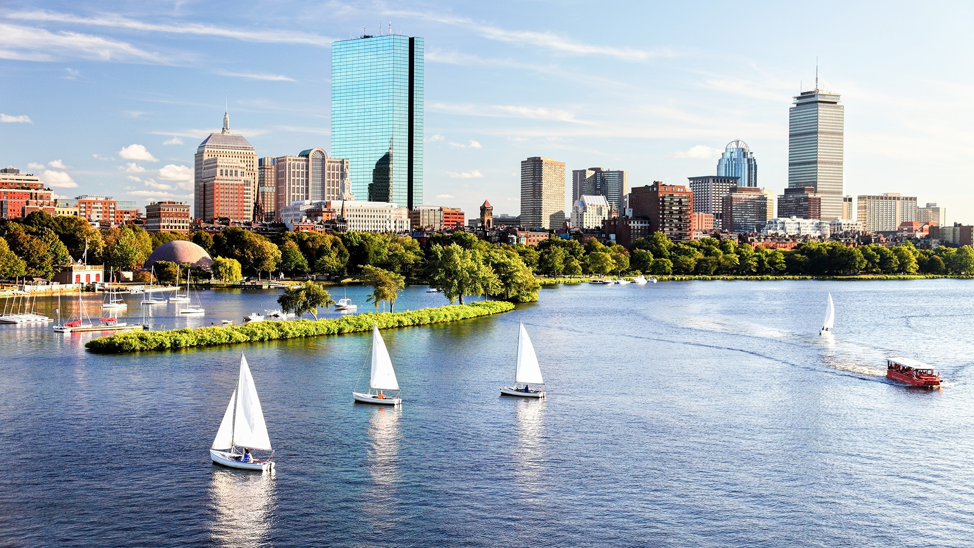 View of the Charles River and downtown Boston, Massachusetts
