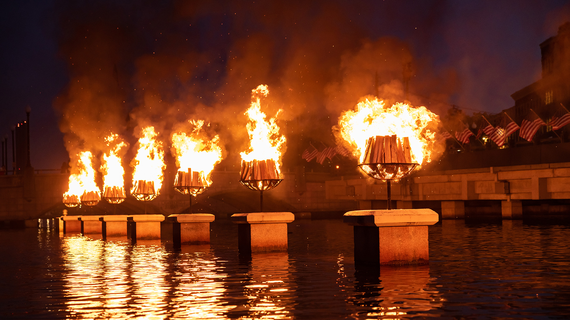 WaterFire in Providence, Rhode Island; Credit: Providence Warwick Convention & Visitors Bureau
