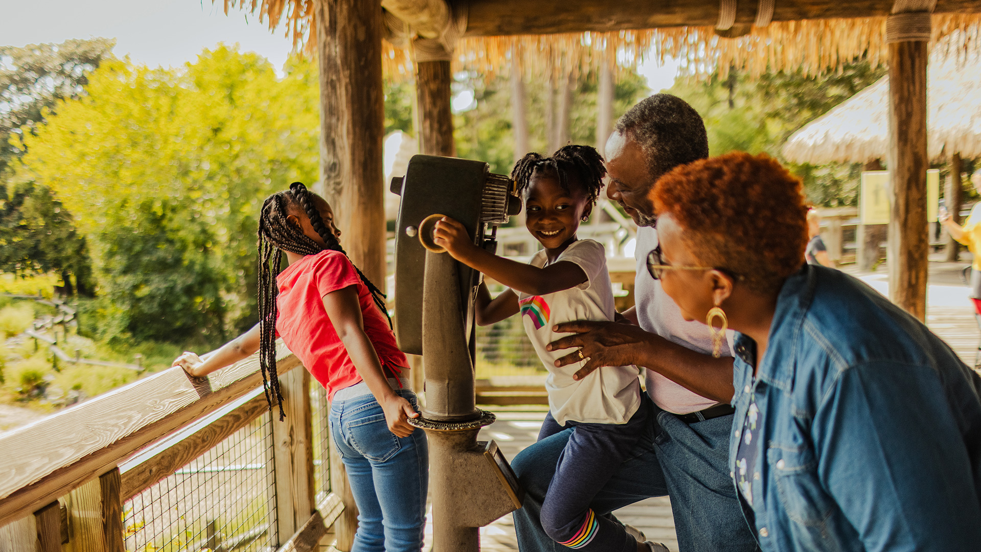 Family at the Virginia Zoo in Norfolk, Virginia