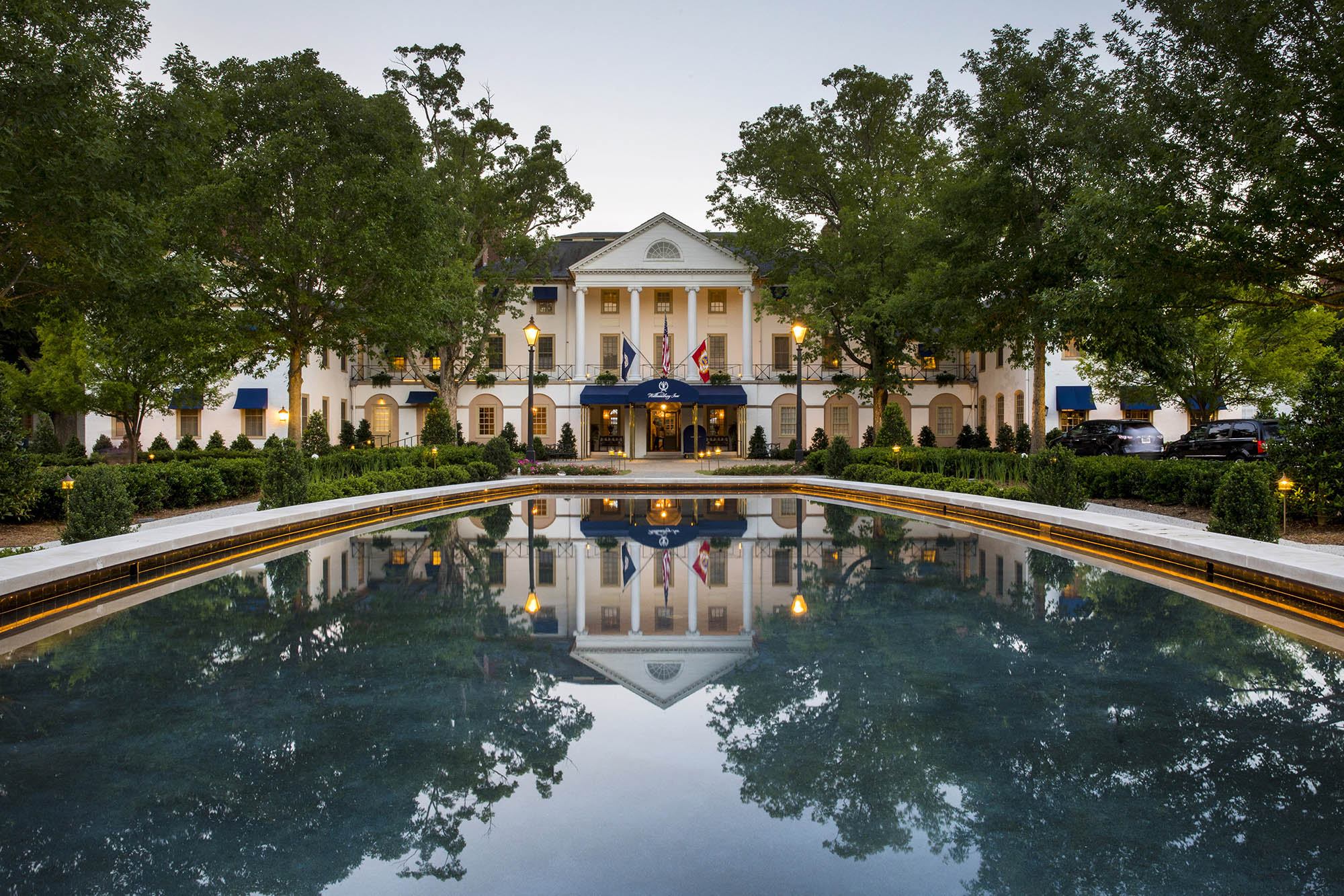 The historic Williamsburg Inn in Williamsburg, Virginia. Credit: Visit Williamsburg 
