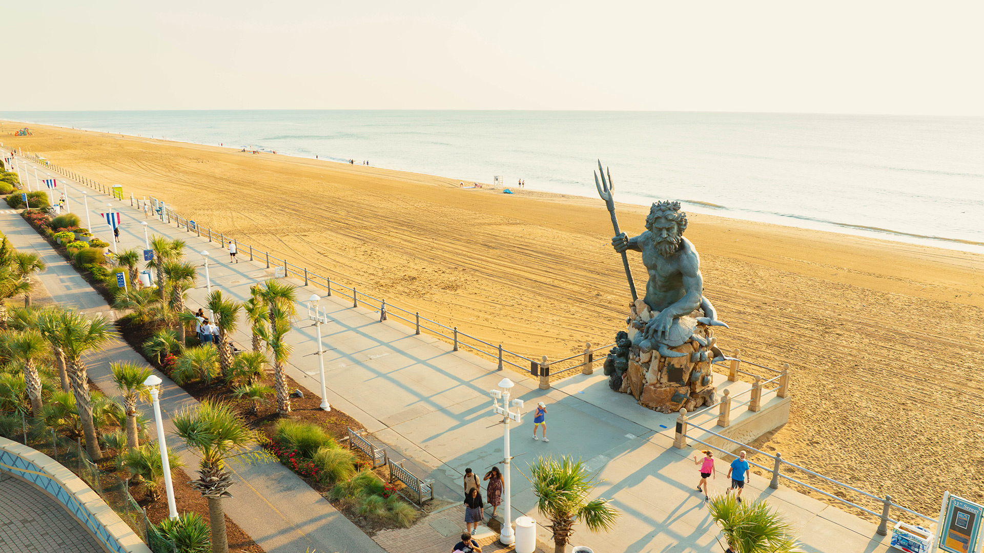 The Virginia Beach Boardwalk in Virginia Beach, Virginia