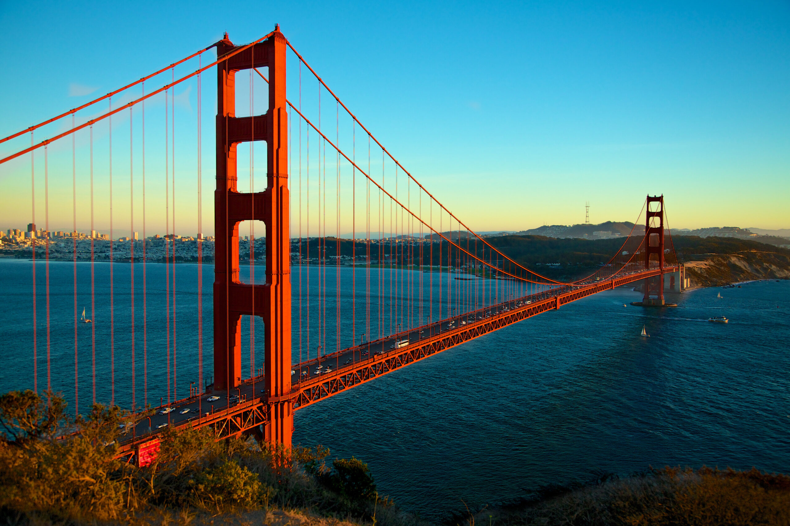 View of the iconic Golden Gate Bridge in San Francisco, California; Credit: Arnaud Muller/Bogdan Zlatkov