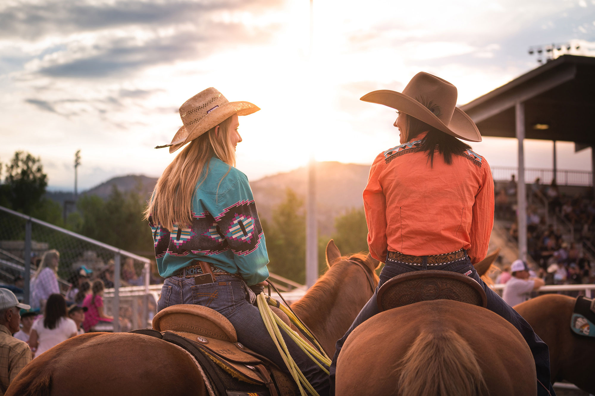 Horseback riders at True Western Roundup in Durango, Colorado