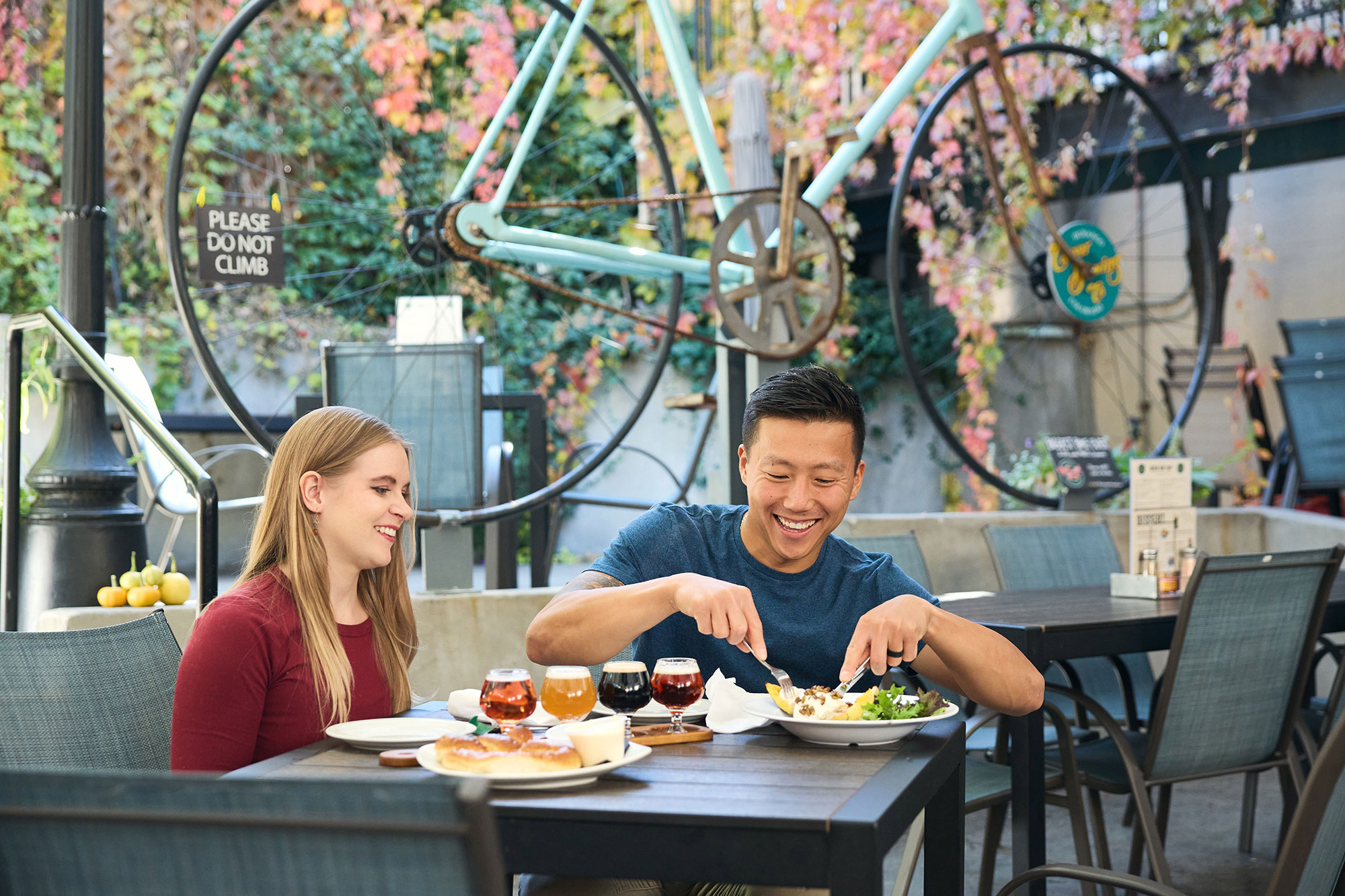 Visitors to Carvers Brewing Company in Durango, Colorado
