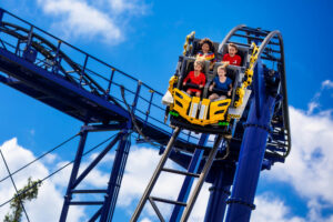 Riding the Technic Coaster at LEGOLAND Florida Resort in Winter Haven, Florida; Credit: Chip Litherland