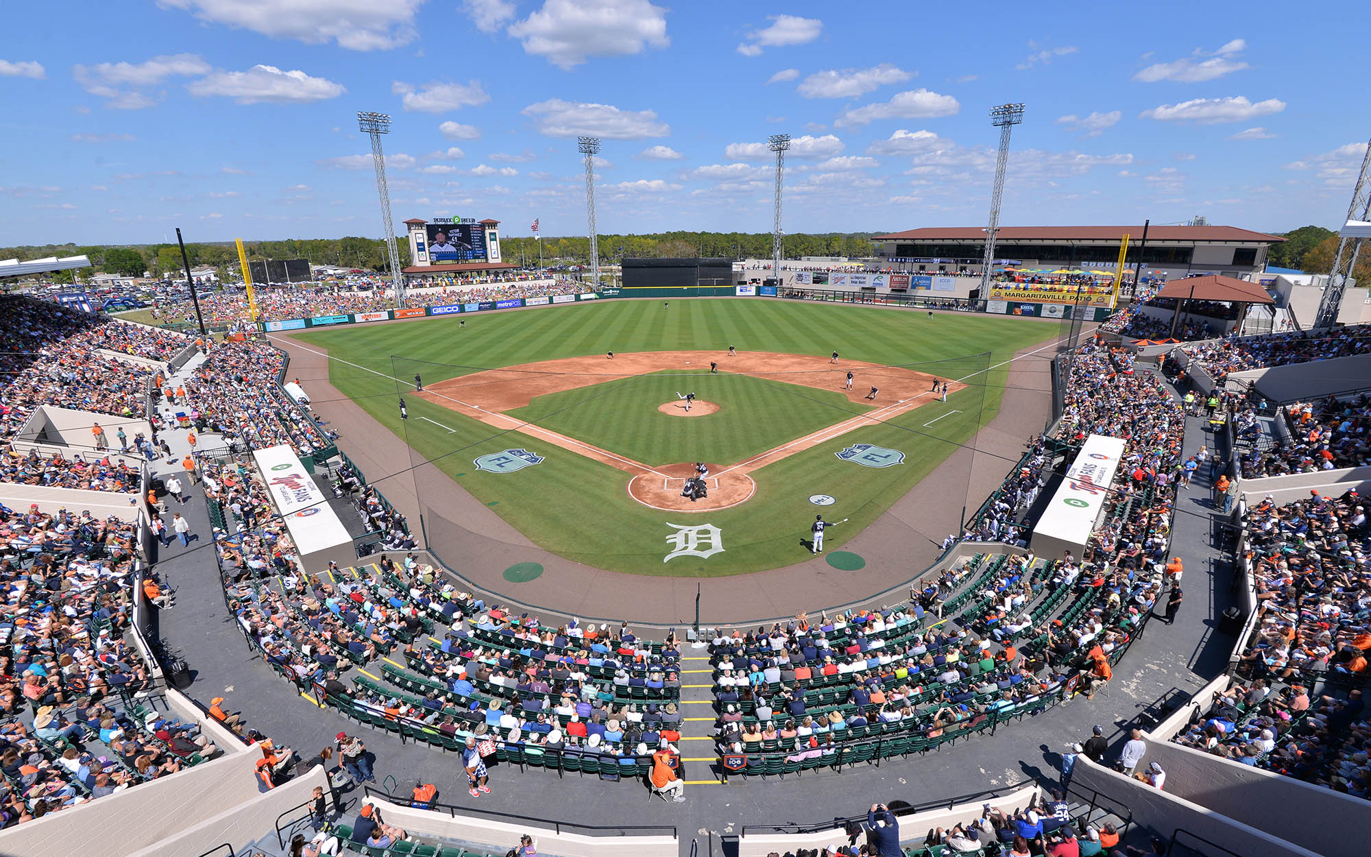 Bird’s eye view of the Publix Field at Joker Marchant Stadium in Lakeland, Florida