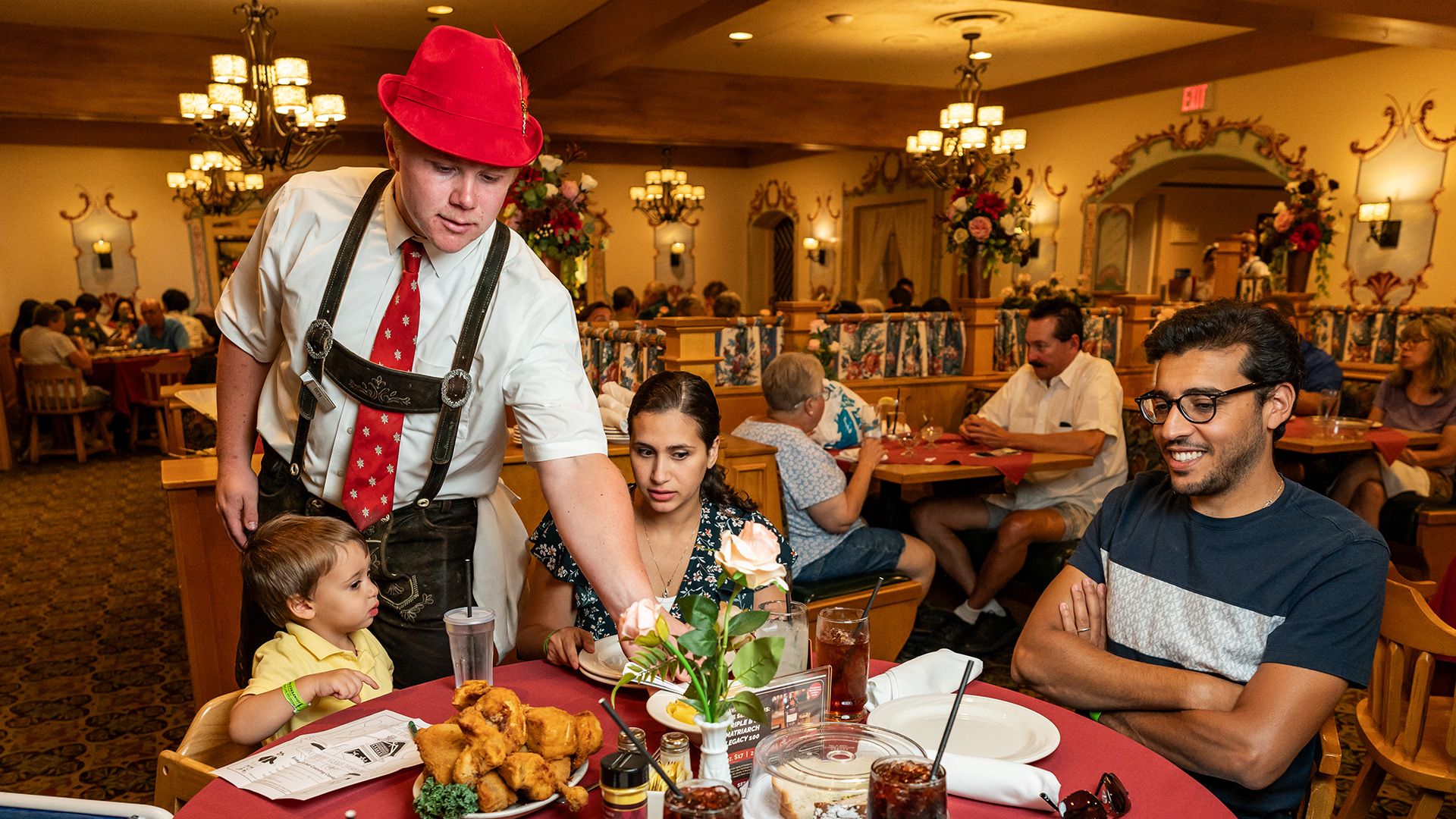Fried chicken dinner in Frankenmuth, Michigan