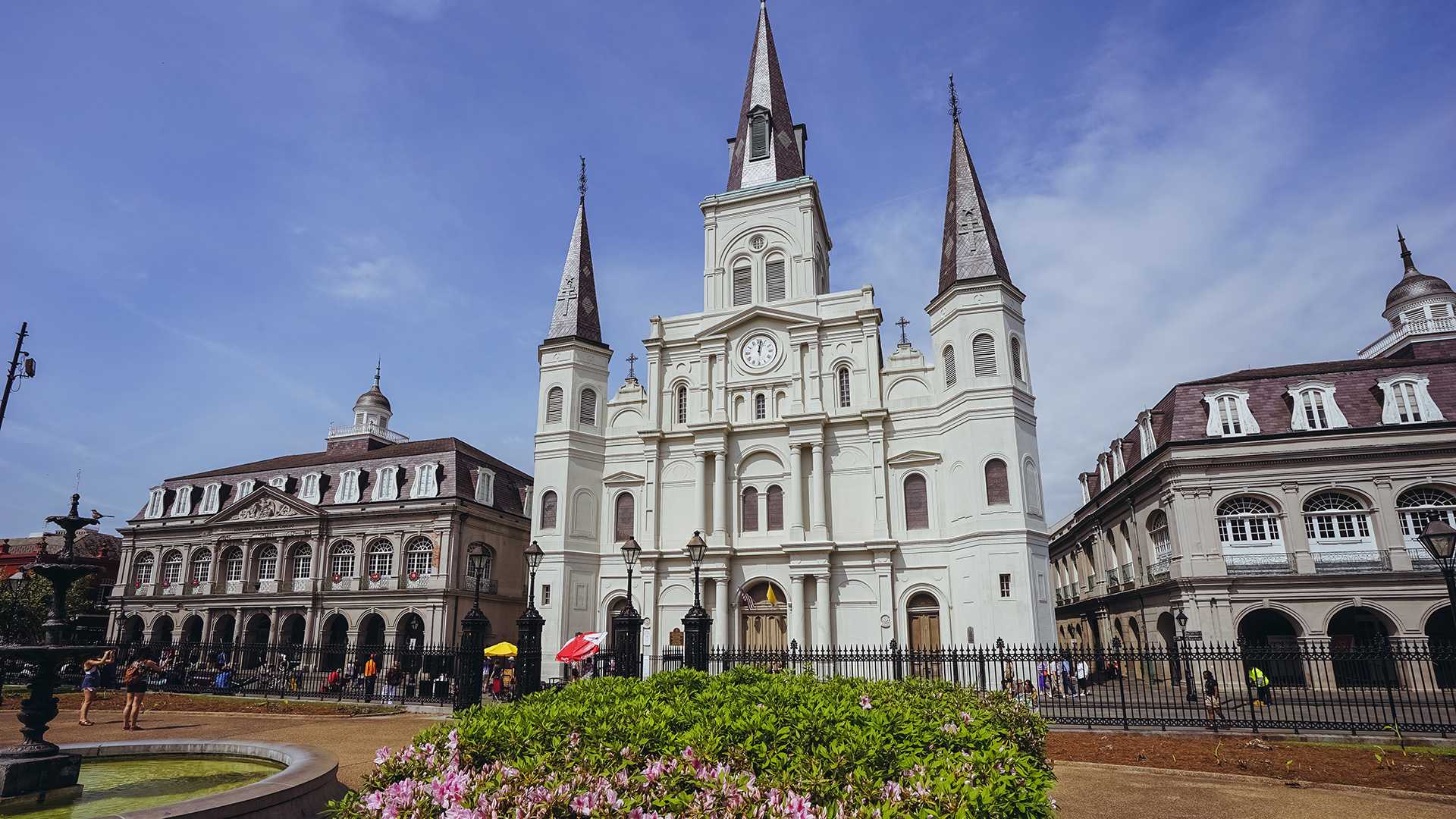 St. Louis Cathedral in Jackson Square in New Orleans, Louisiana; Credit: Paul Broussard