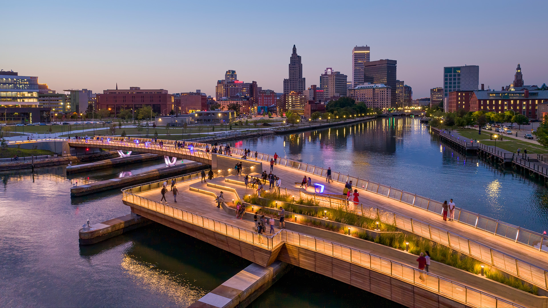 The Michael S. Van Leesten Memorial Bridge in Providence, Rhode Island
