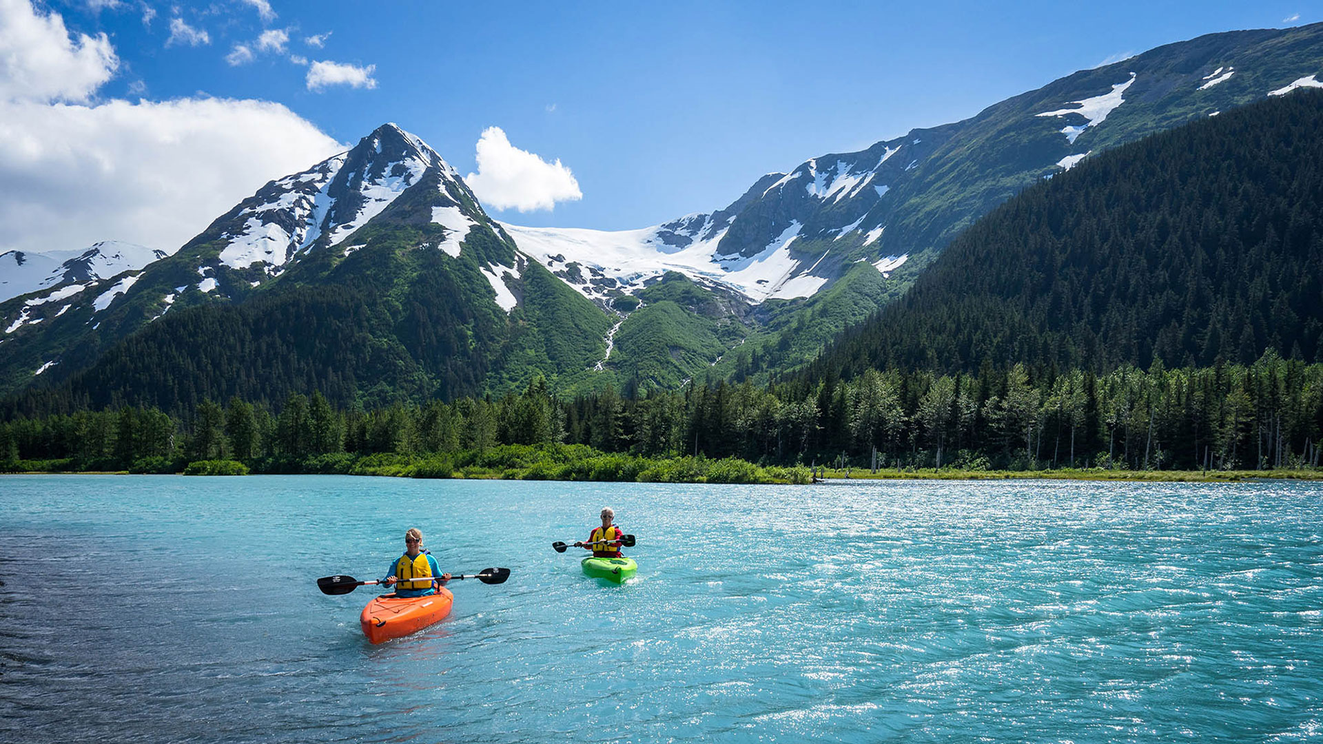 Kayaking around Colony Glacier near Anchorage, Alaska; Credit: JodyO.Photos