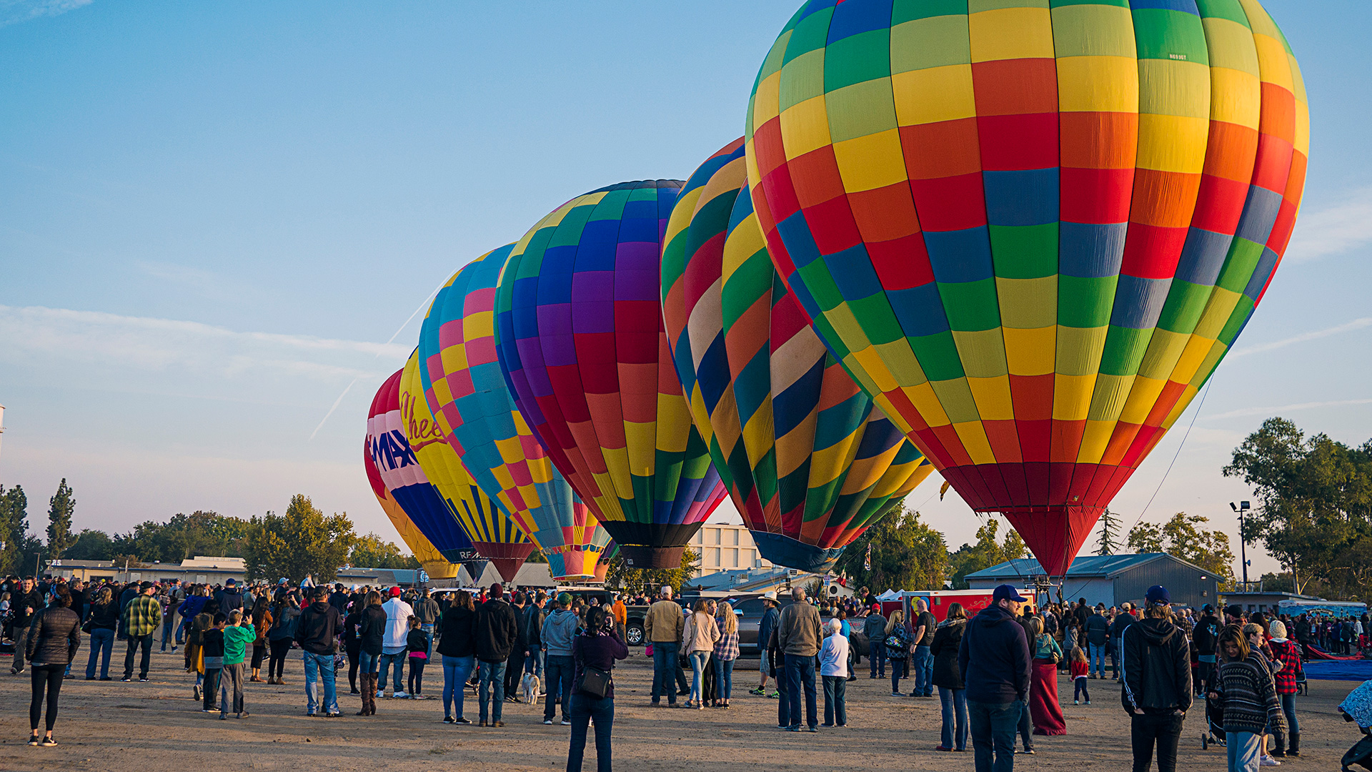 Hot-air balloons at ClovisFest in Fresno County, California