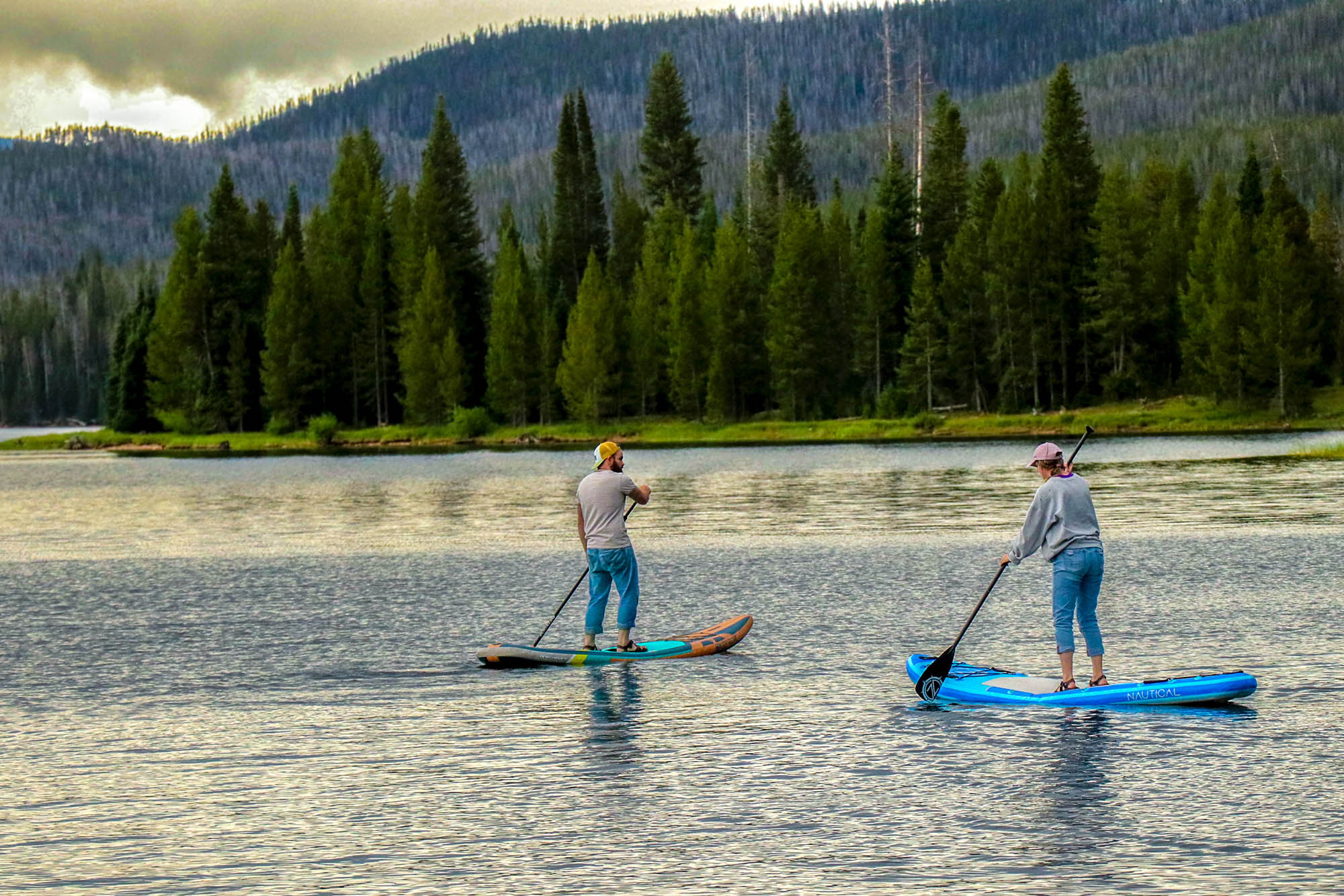 Paddleboarding in Carbon County, Wyoming