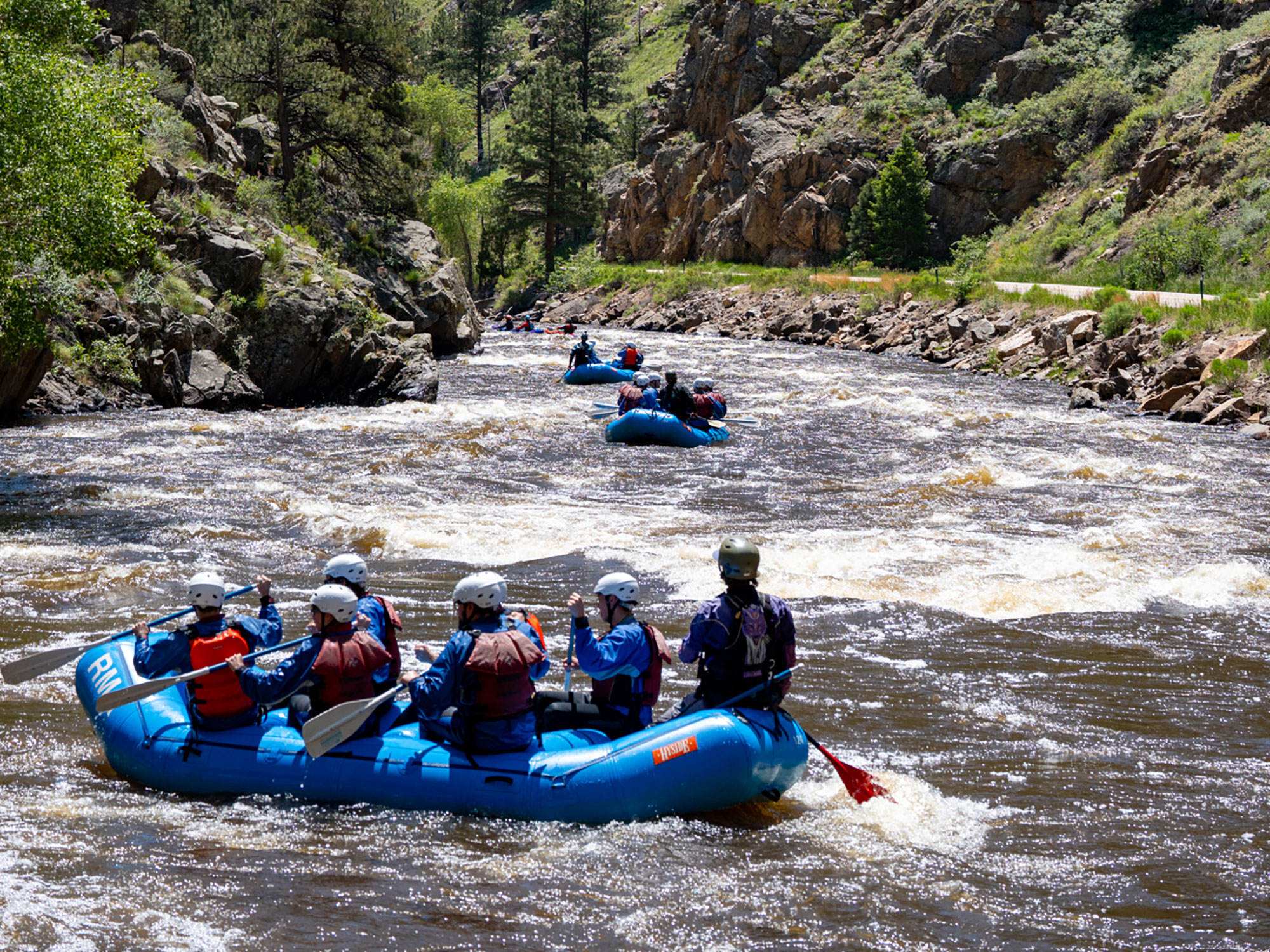 Guided whitewater rafting trek of the Cache la Poudre River near Fort Collins, Colorado; Credit: Visit Fort Collins