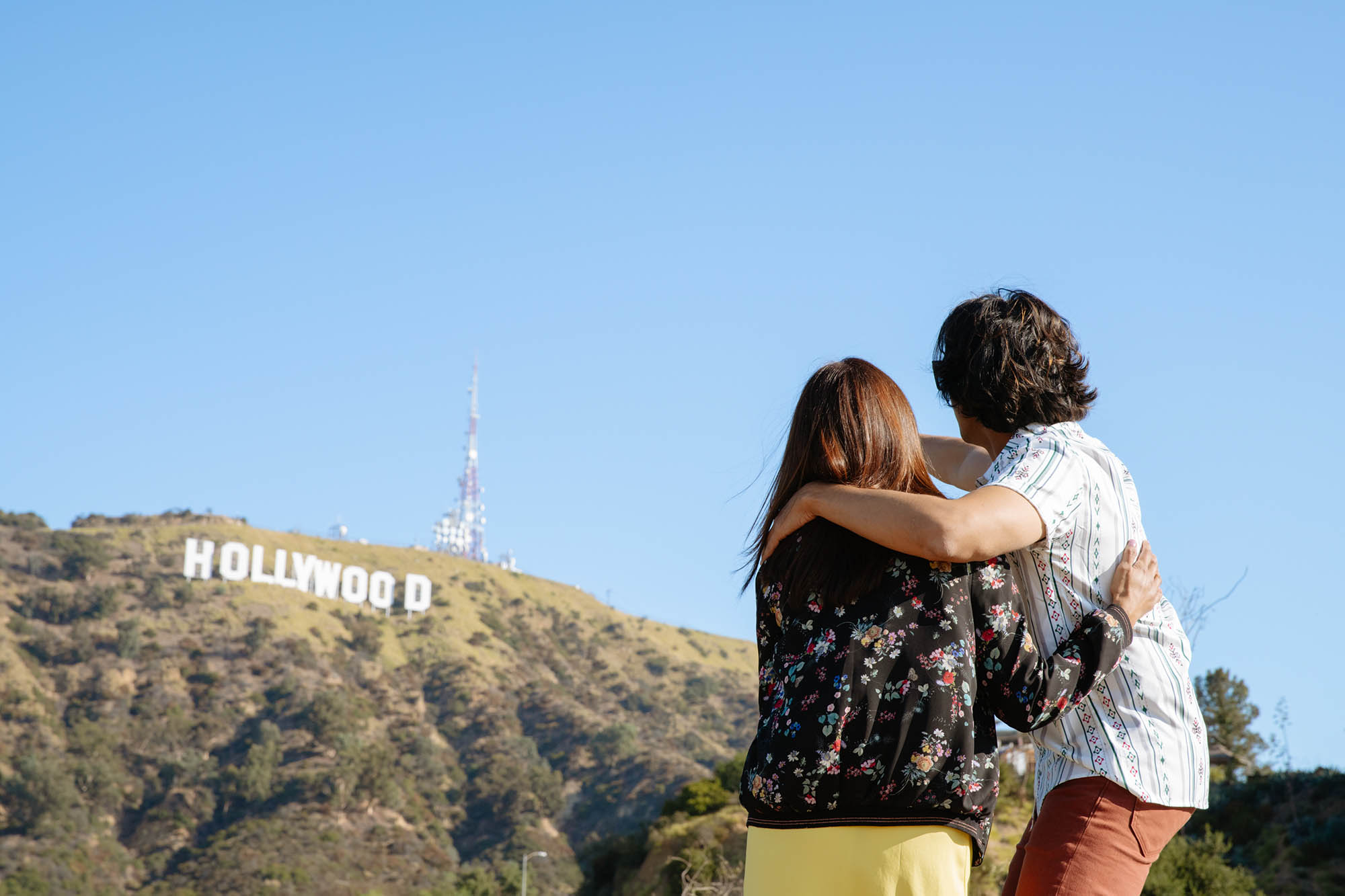 View of the Hollywood Sign in Los Angeles, California