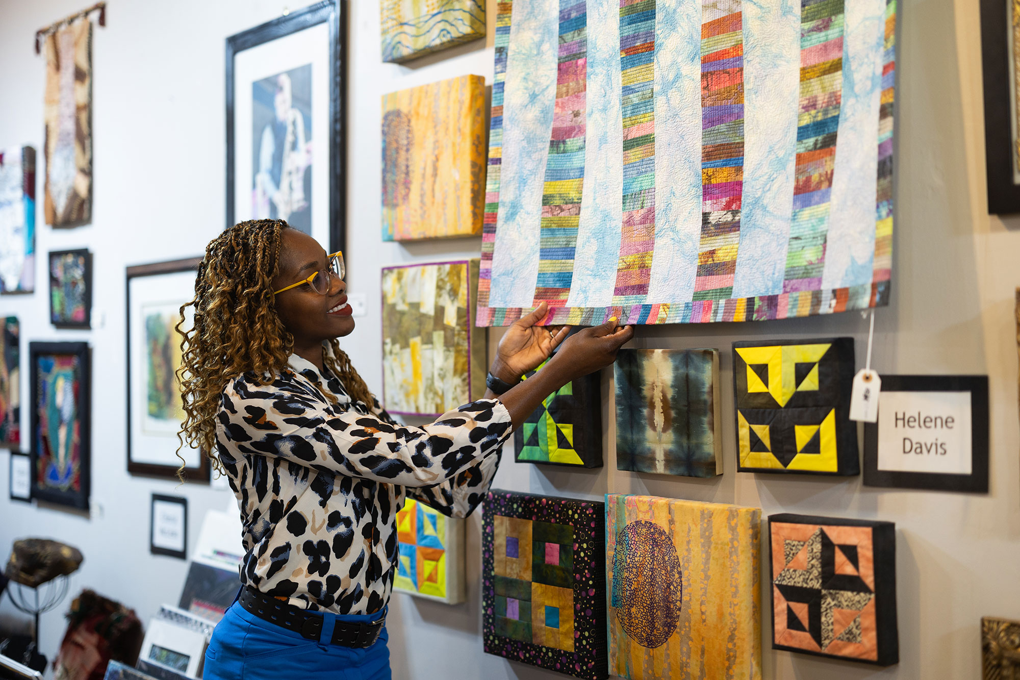 Visitors admiring artwork at the Art Guild of Paducah in Paducah, Kentucky
