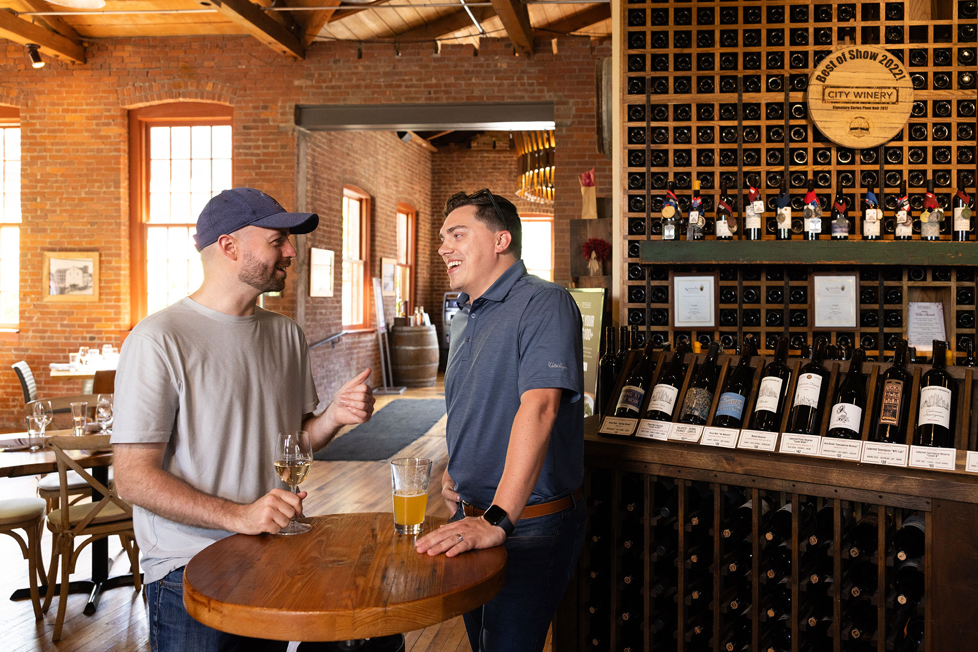 Customers at City Winery Hudson Valley in Montgomery, New York 
