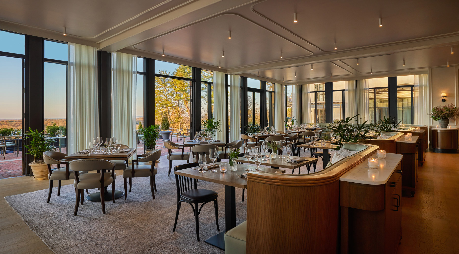  Ladd’s Tavern restaurant at the Pendry Natirar in Peapack, New Jersey; Credit: Pendry Natirar
