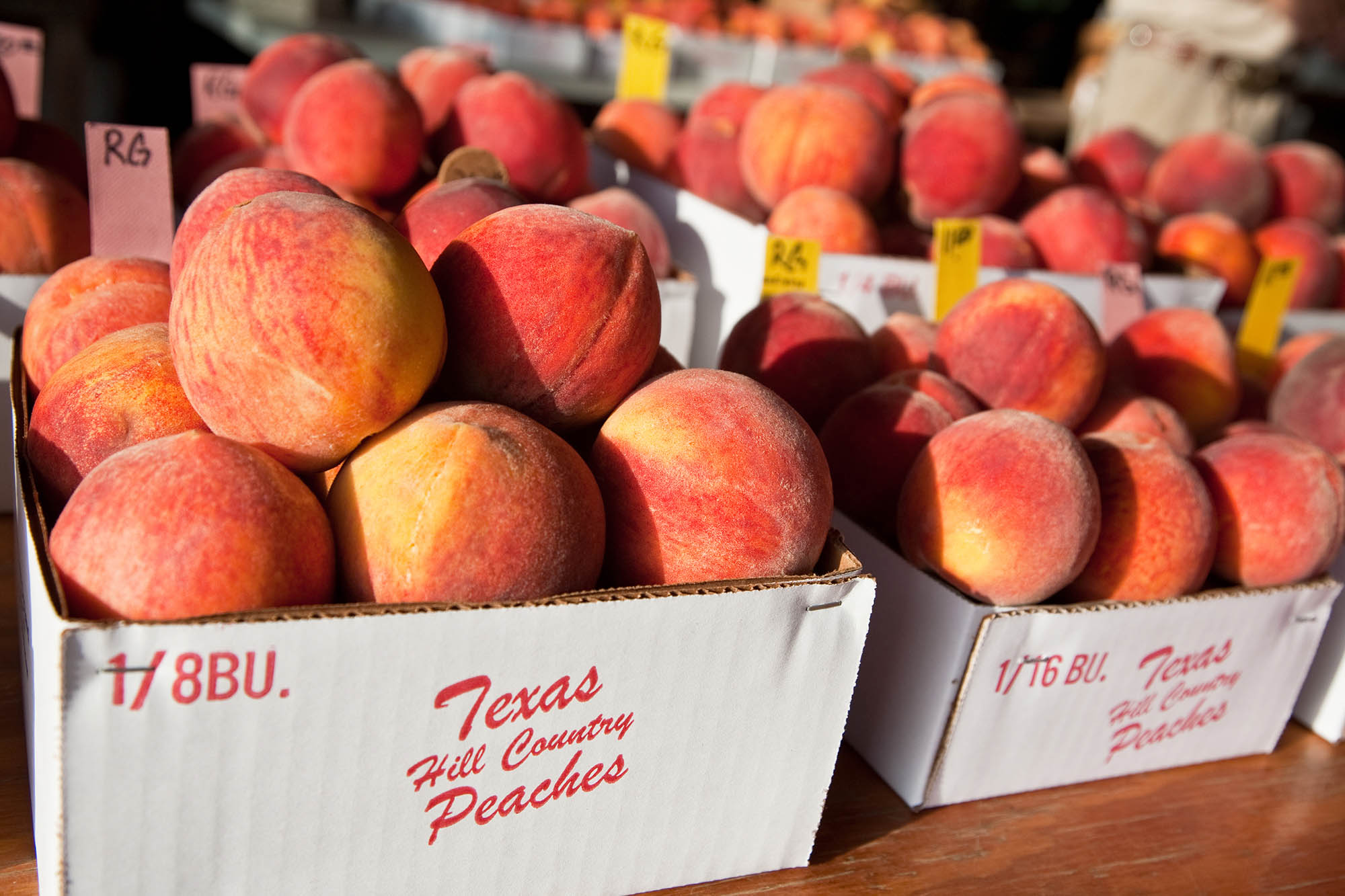 Peach stand in Fredericksburg, Texas; Credit: Fredericksburg CVB
