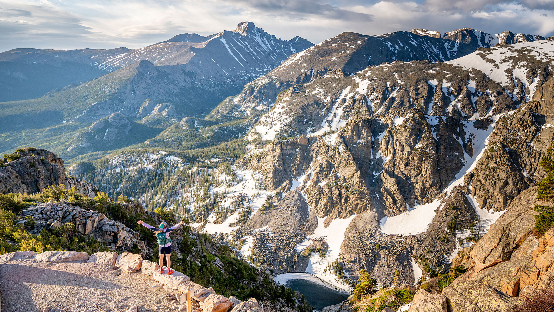 Hiking the Rocky Mountains near Estes Park. Colorado; Credit: John Berry/Visit Estes Park