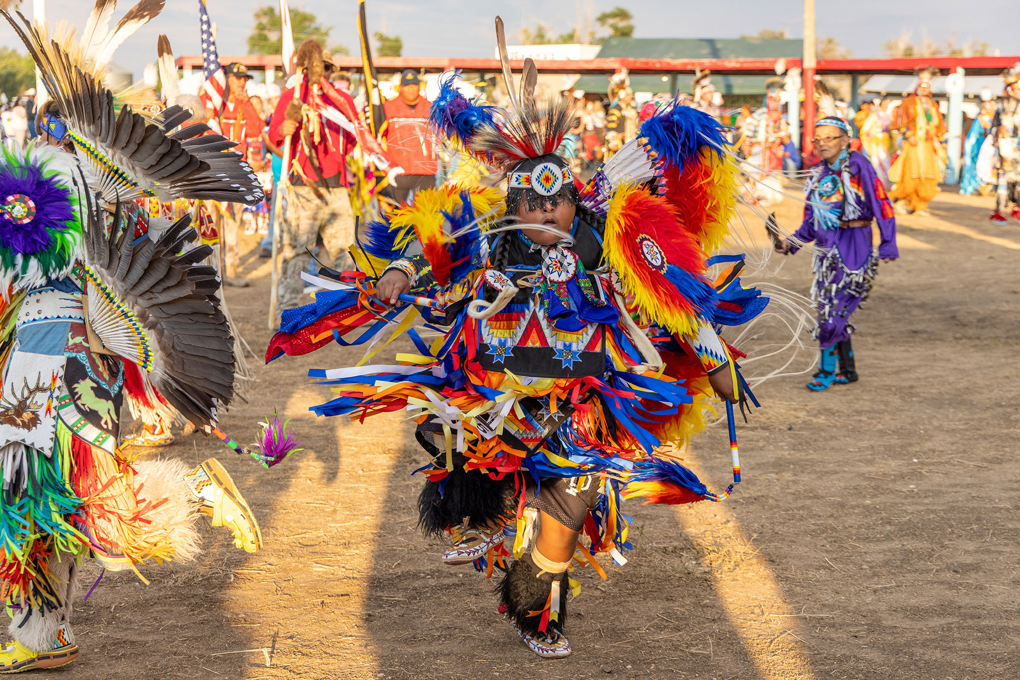 Wind River dancer during a festival in Wind River Country, Wyoming; Credit: Wind River Country