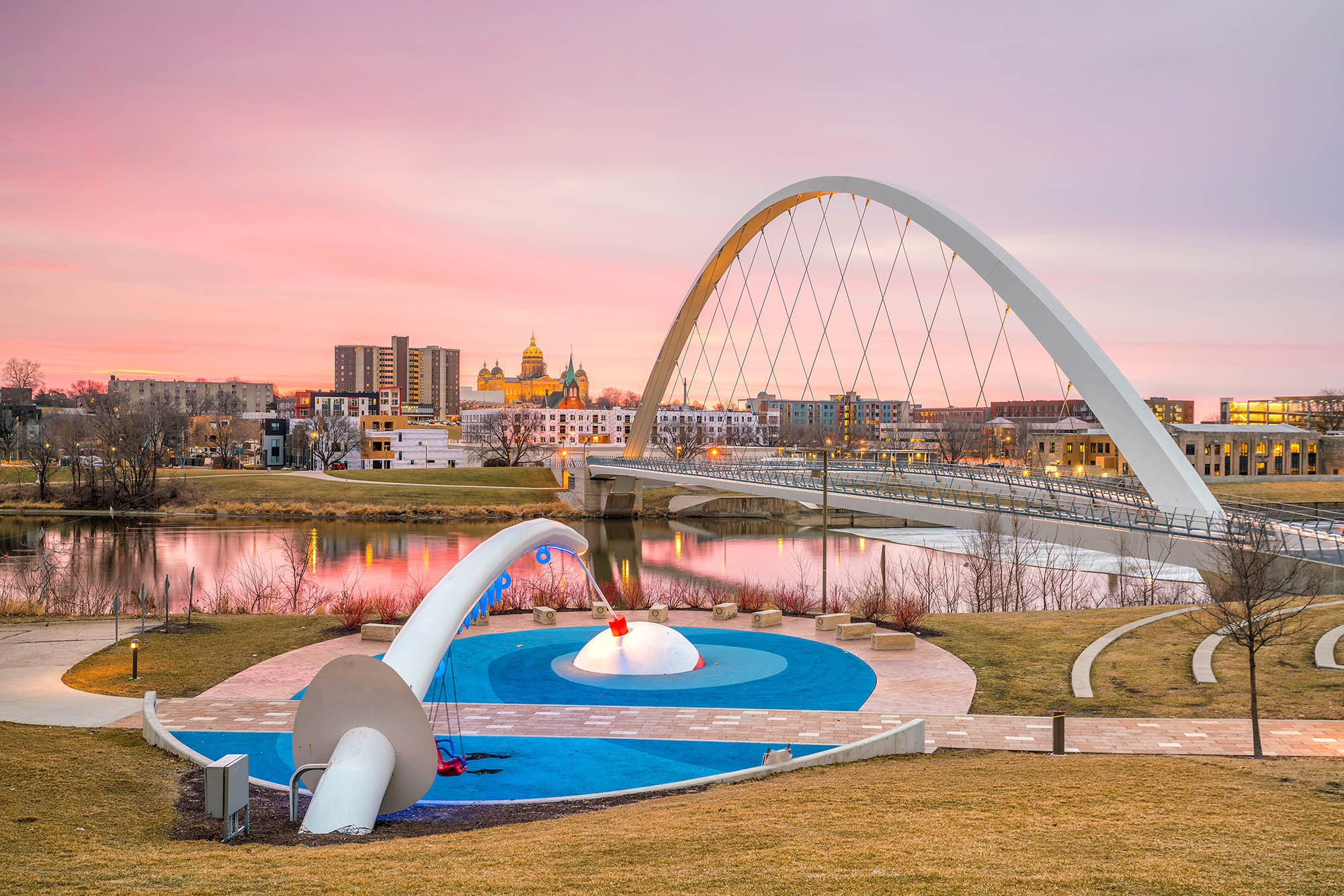 Rotary Riverwalk Park in Des Moines, Iowa