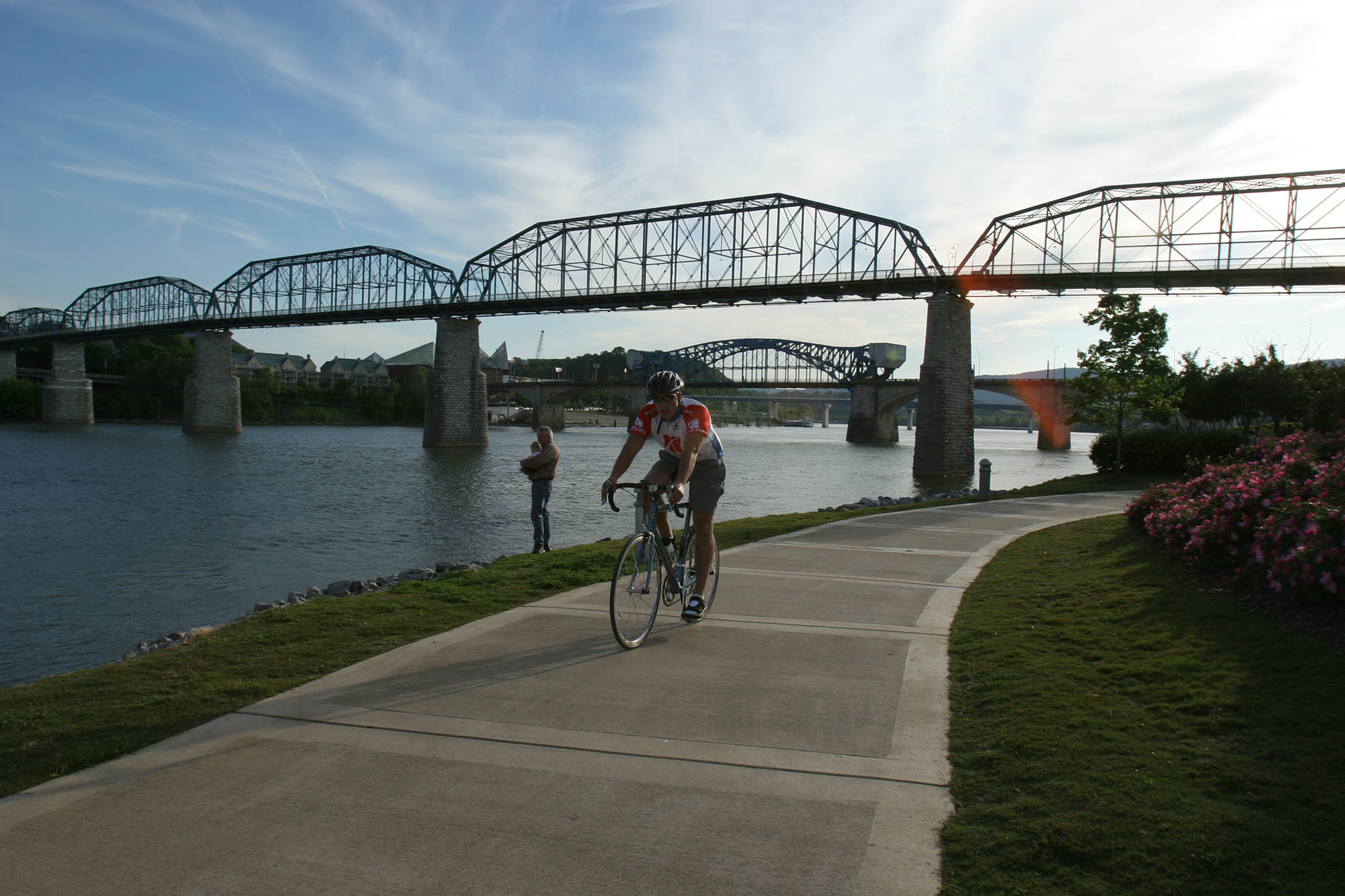 Biking the Tennessee Riverwalk in Chattanooga, Tennessee
