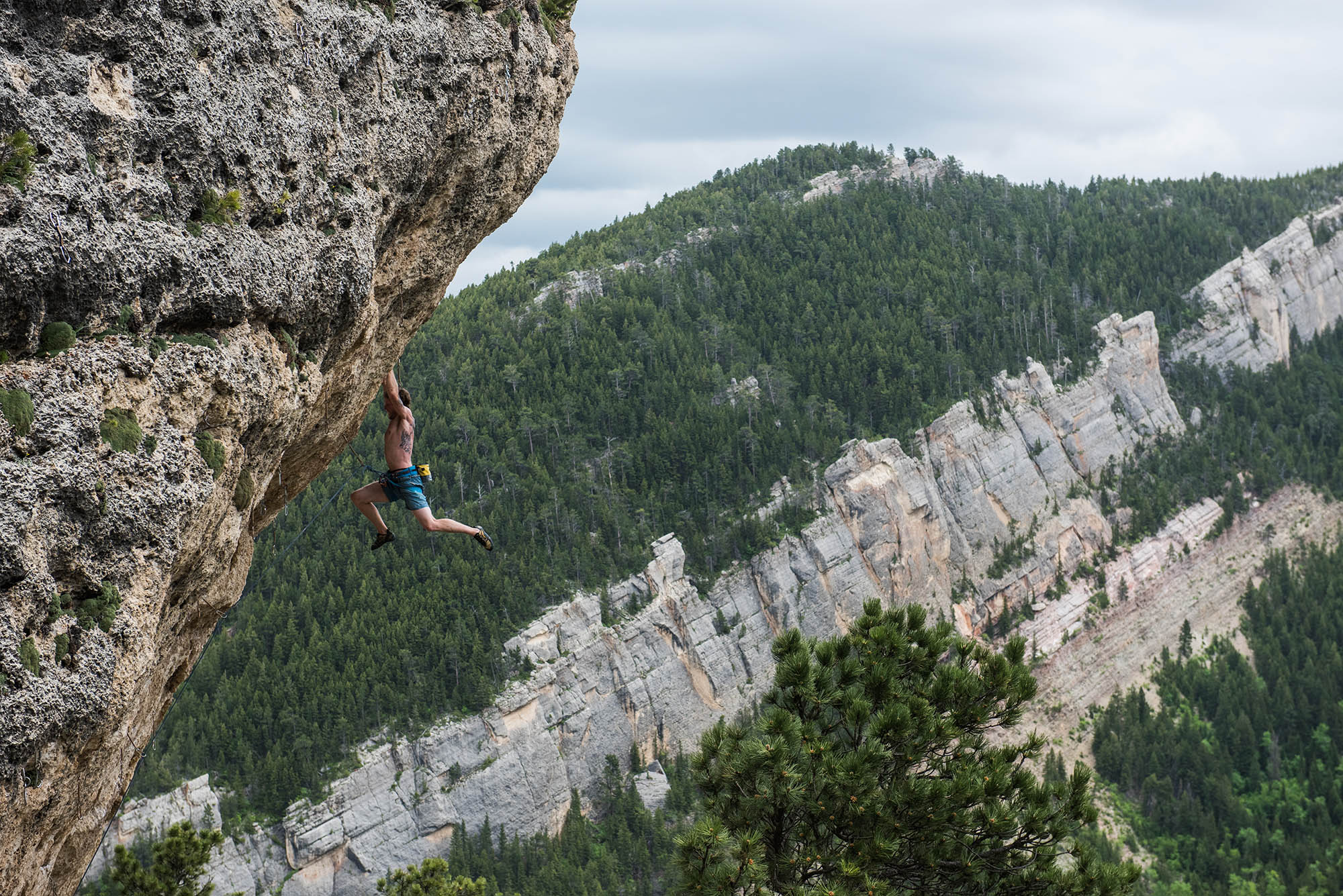 Rock climbing in the Bighorn Mountains in Sheridan, Wyoming; Credit: Sheridan Travel & Tourism