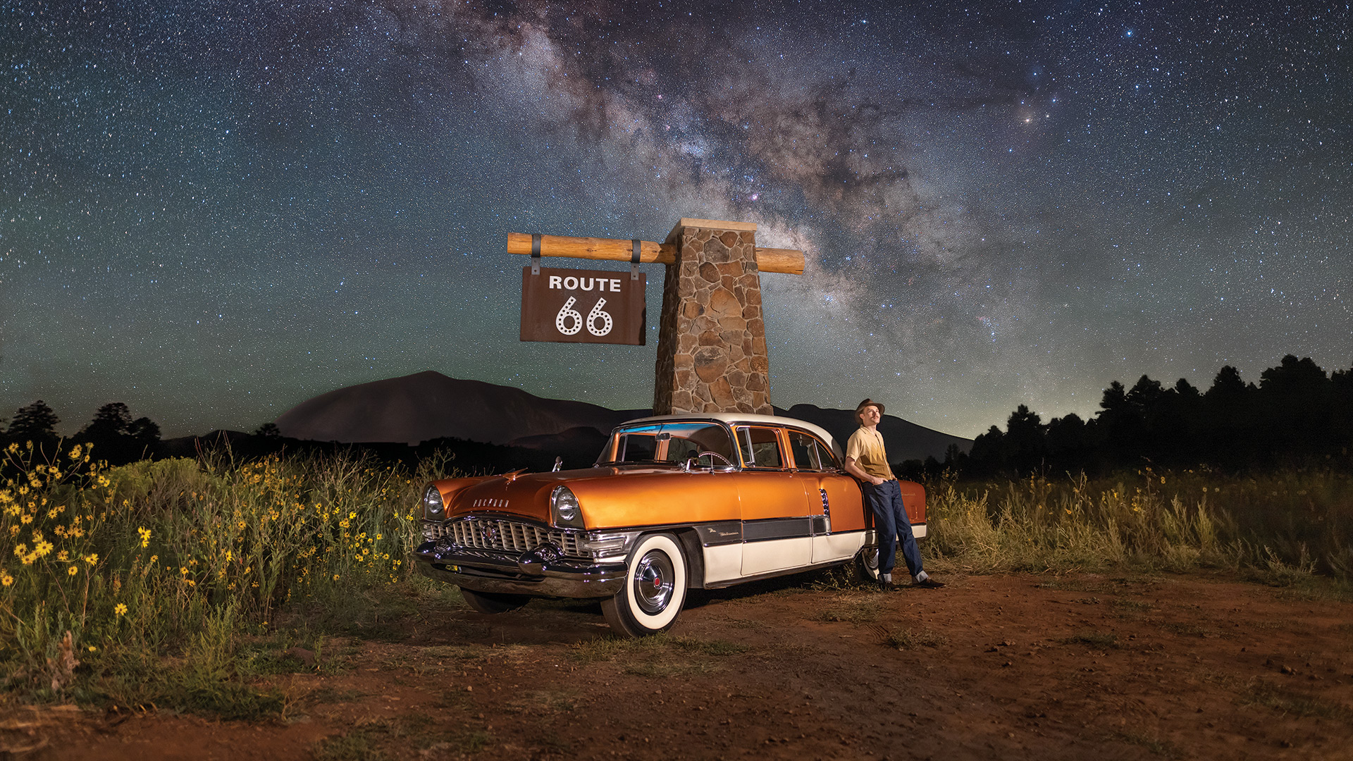 Stargazing along Route 66 in Flagstaff, Arizona