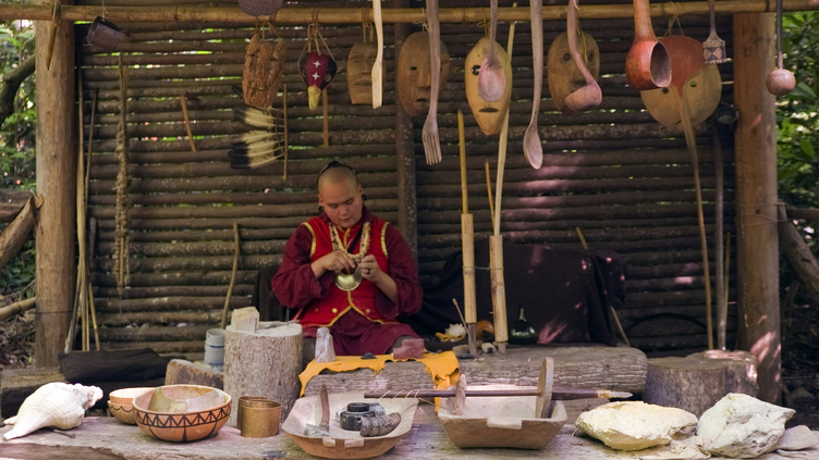 Oconaluftee Indian Village in Cherokee, North Carolina 