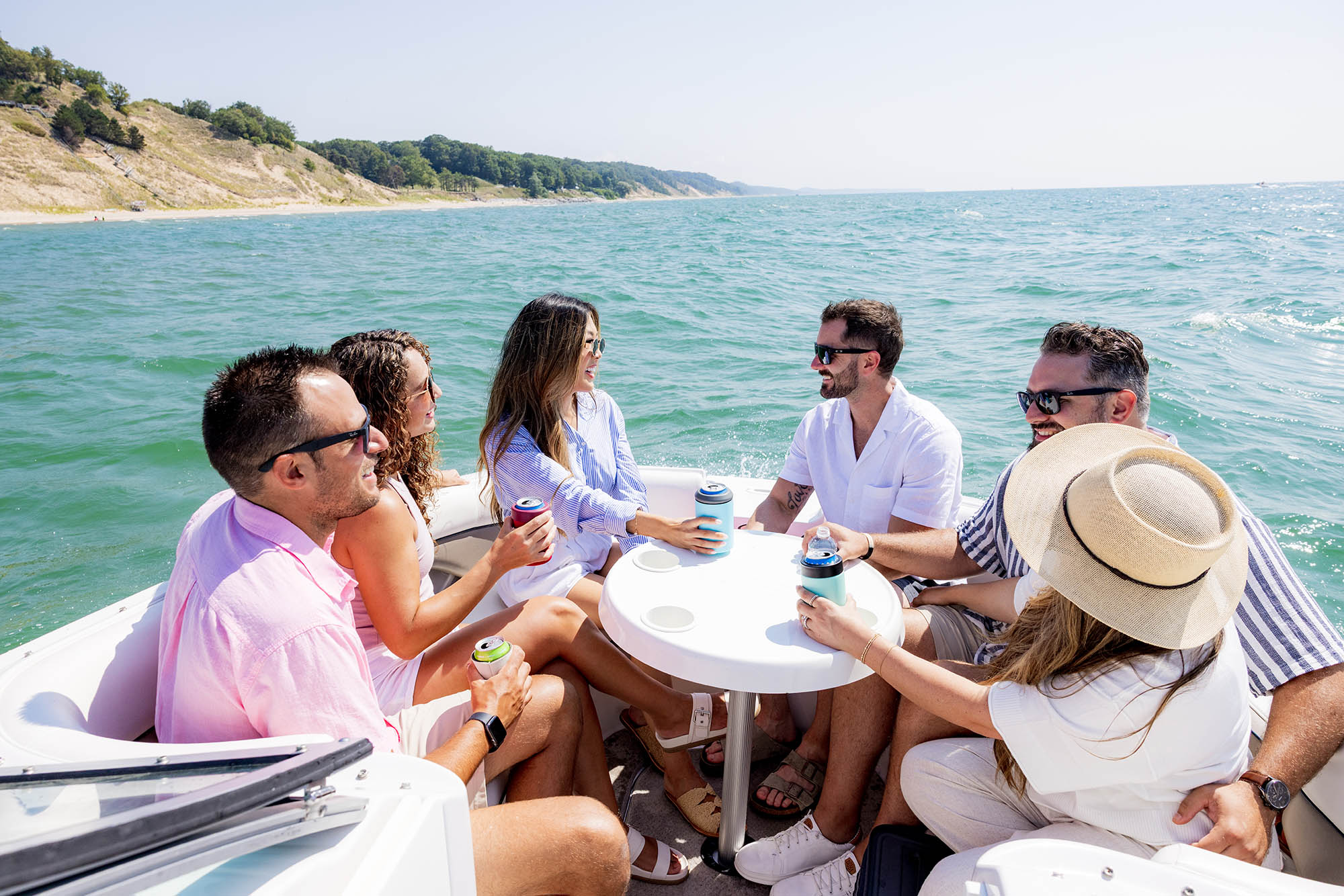 Boating on Lake Michigan near Holland, Michigan; Credit: Holland CVB