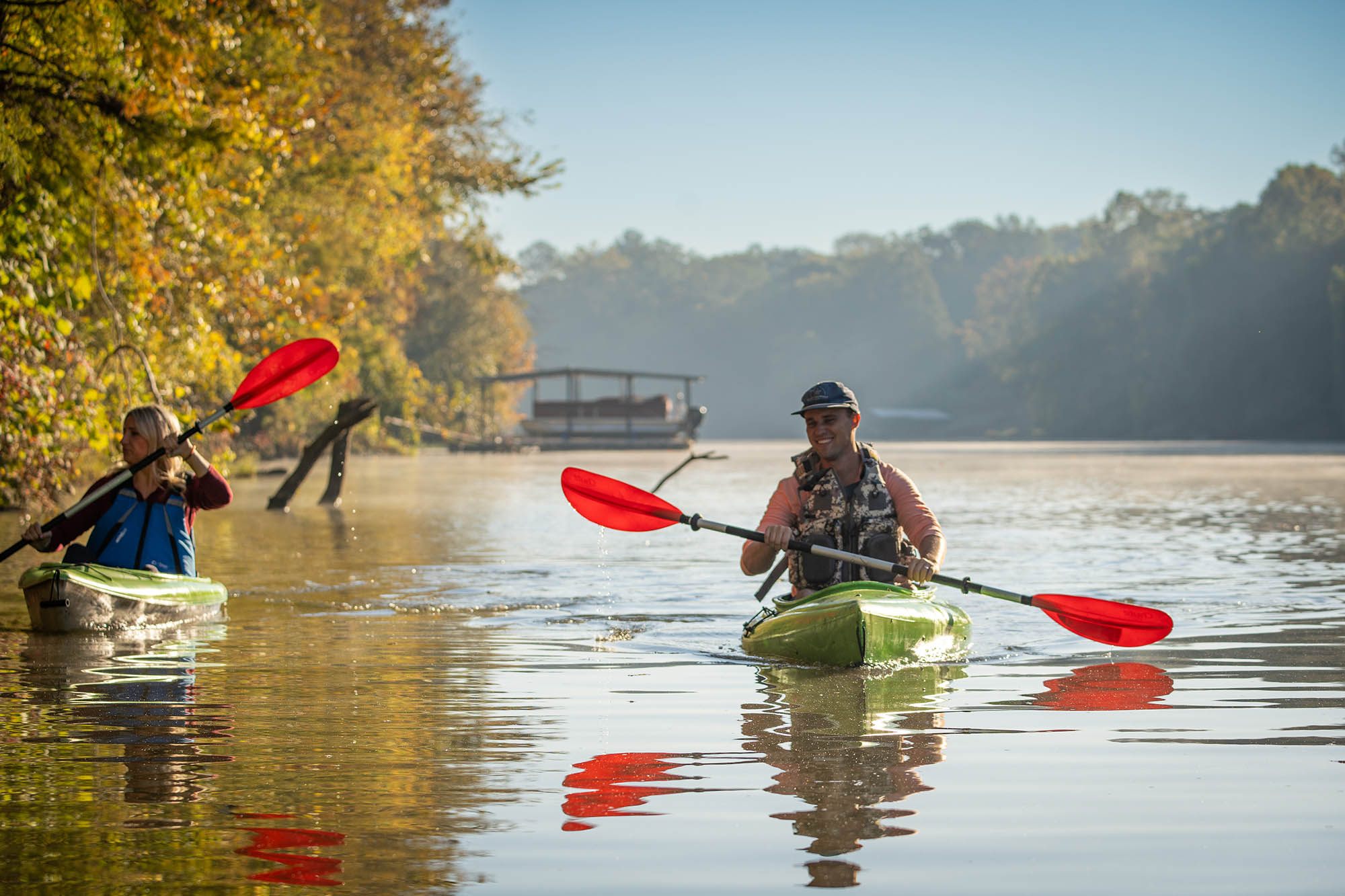 Kayaking on the Tombigbee River in Columbus, Mississippi