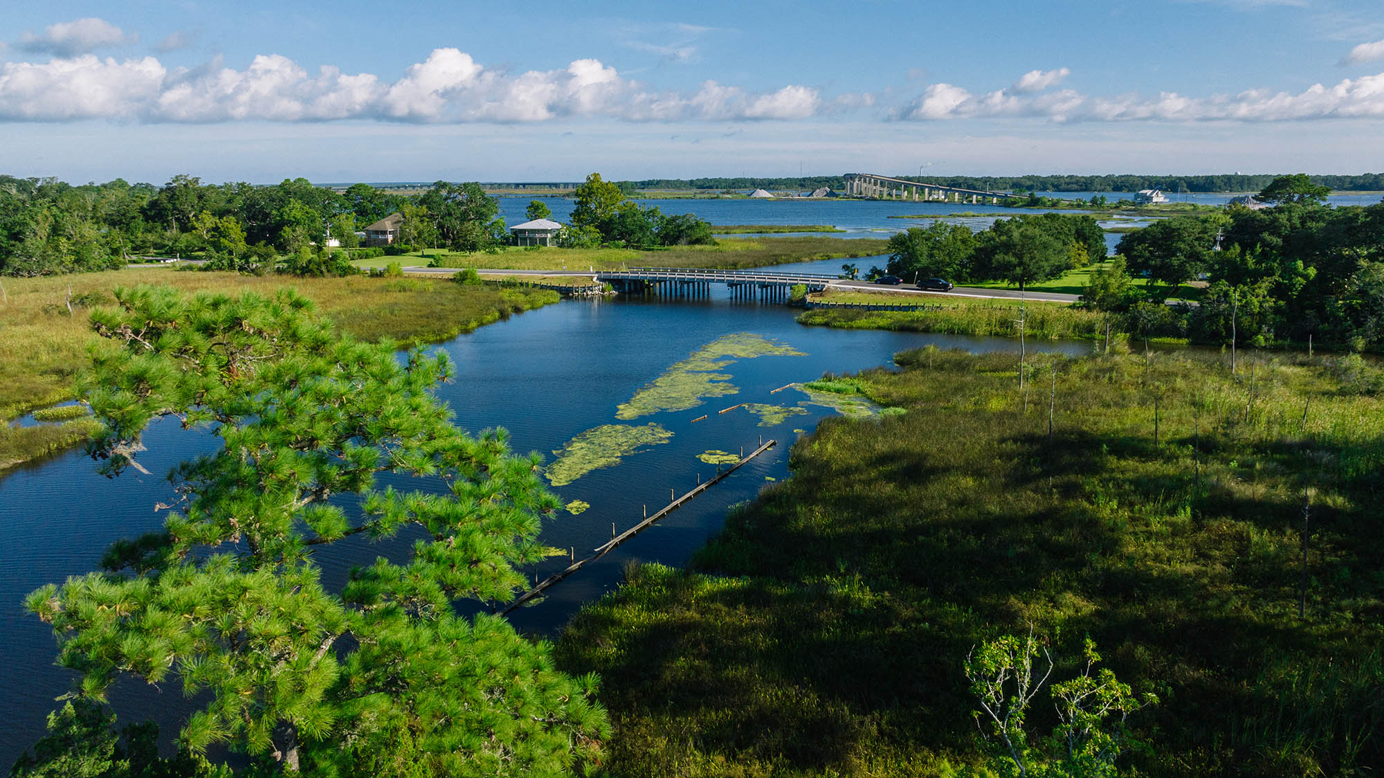 View of the Pascagoula River in Moss Point, Mississippi; Credit: Coastal Mississippi
