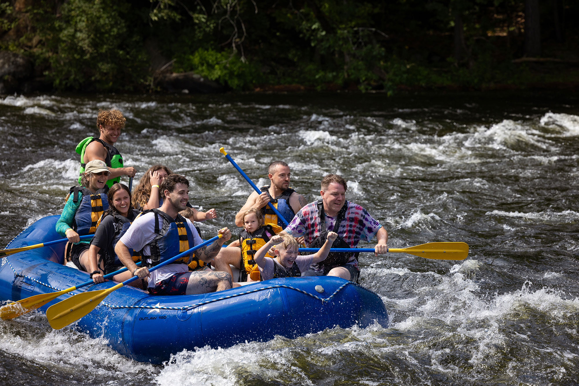Whitewater rafting at the Adirondack Adventure Center in Lake Luzerne, New York