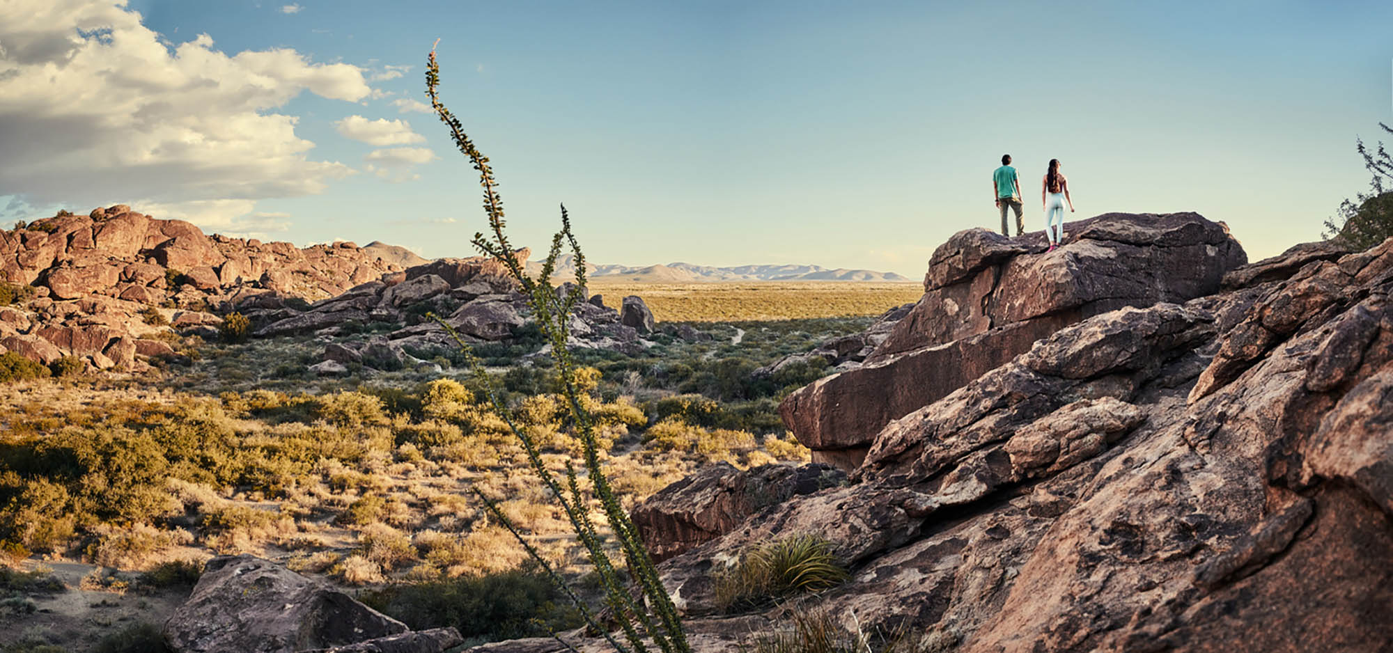 Hiking at Hueco Tanks State Park in El Paso, Texas; Credit: Visit El Paso