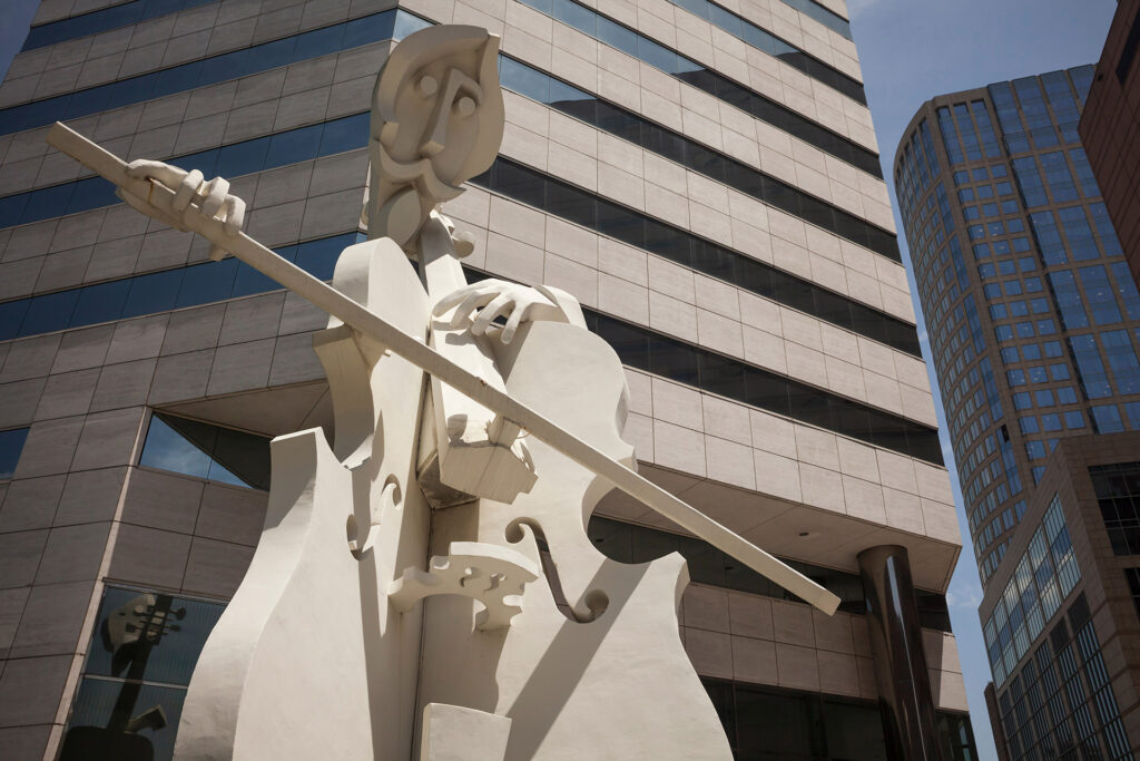 “Virtuoso” by David Adickes in the Theater District of Houston, Texas
