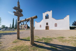 The exterior of the Socorro Mission in Socorro, Texas, near El Paso; Credit: Visit El Paso