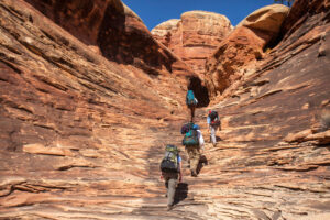 Hiking in San Juan County, Utah; Credit: Jacob W. Frank Photography