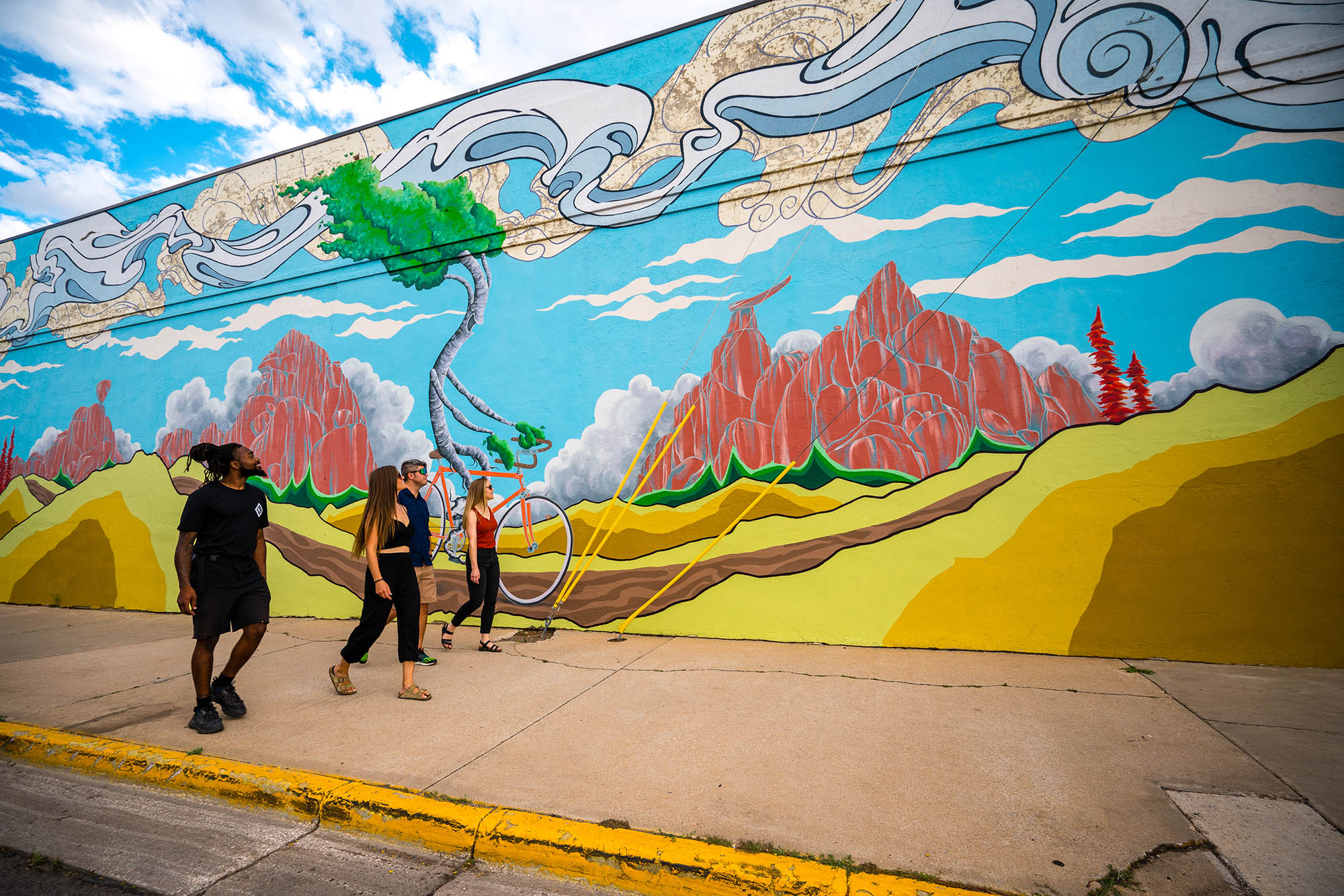 “Escape” mural by Meghan Meier in Laramie, Wyoming; Credit: Meghan Meier
