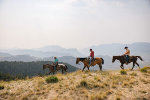 Horseback riders in the Shoshone National Forest in Wyoming’s Park County